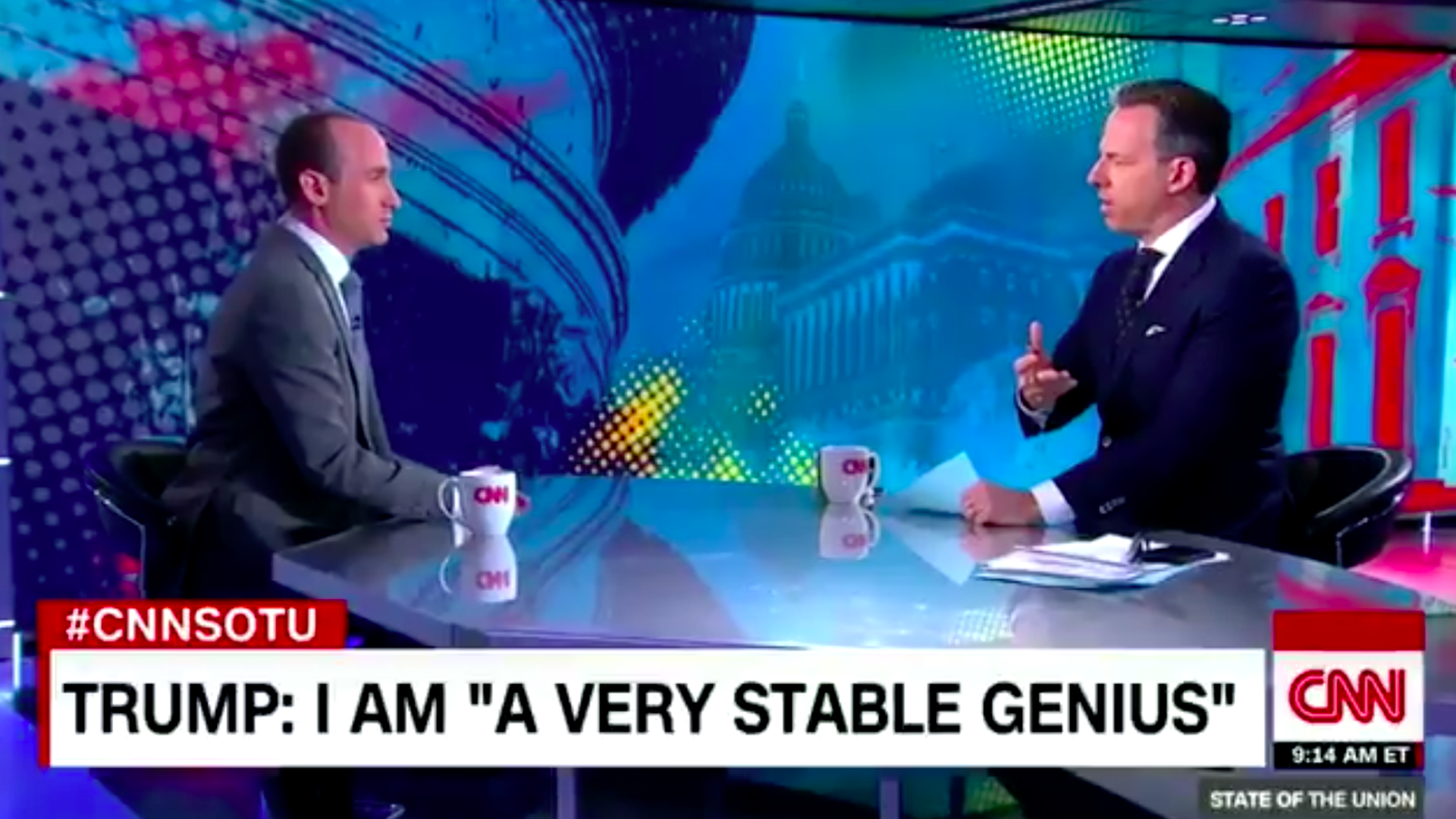 Stephen Miller and Jake Tapper argue Sunday morning on CNN