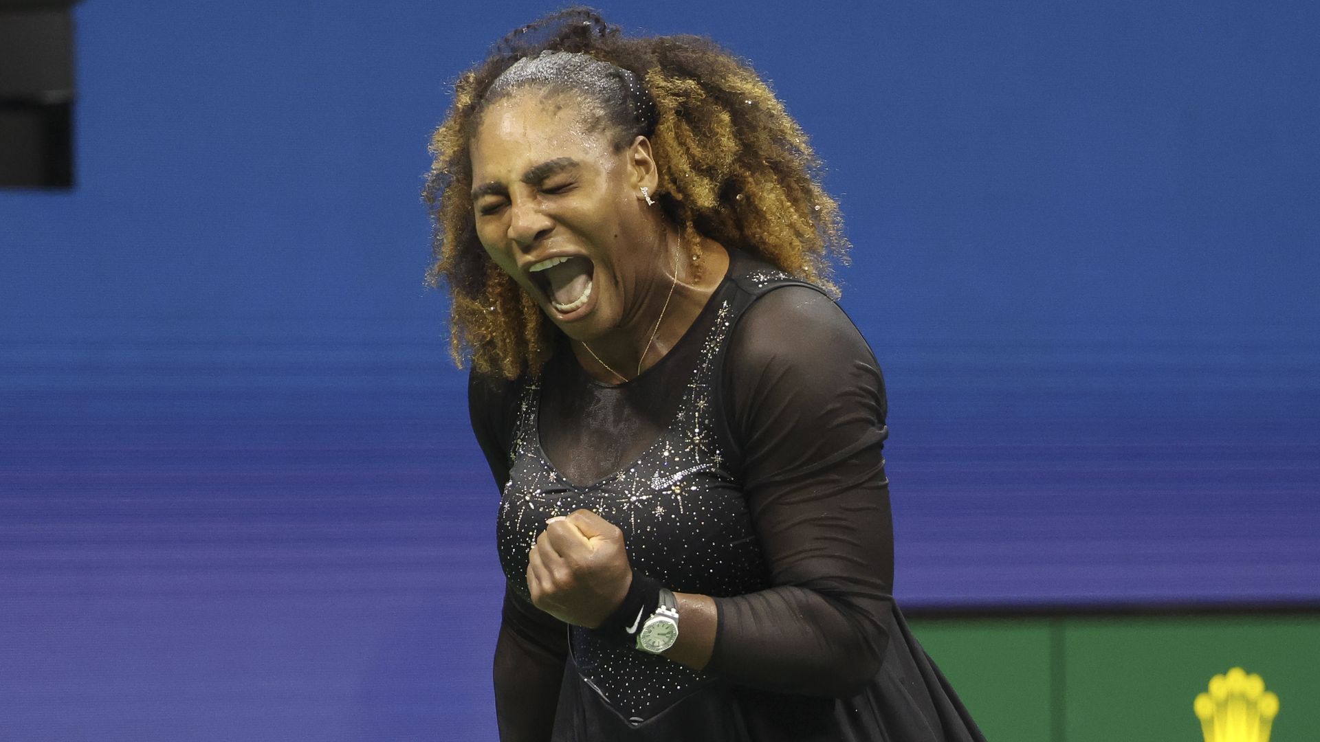 serena celebrating