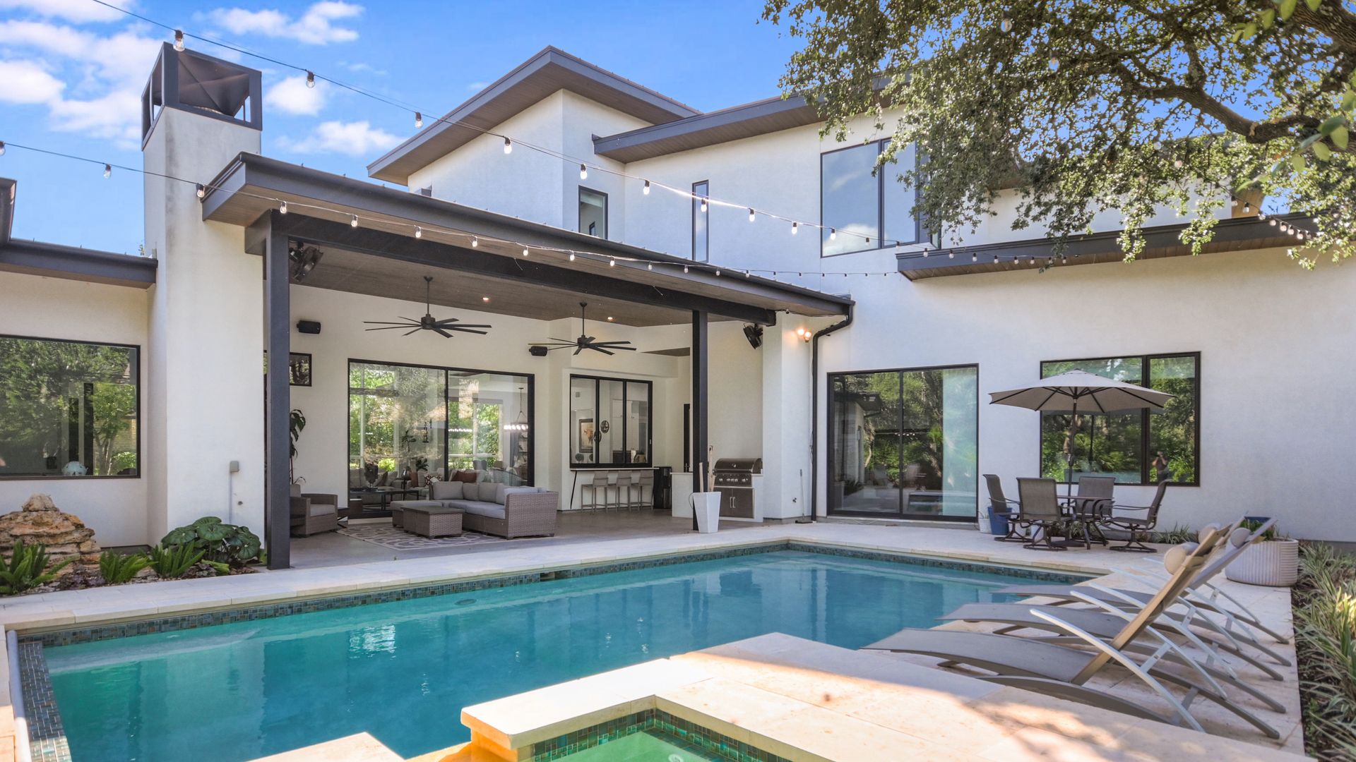 The back of the house.