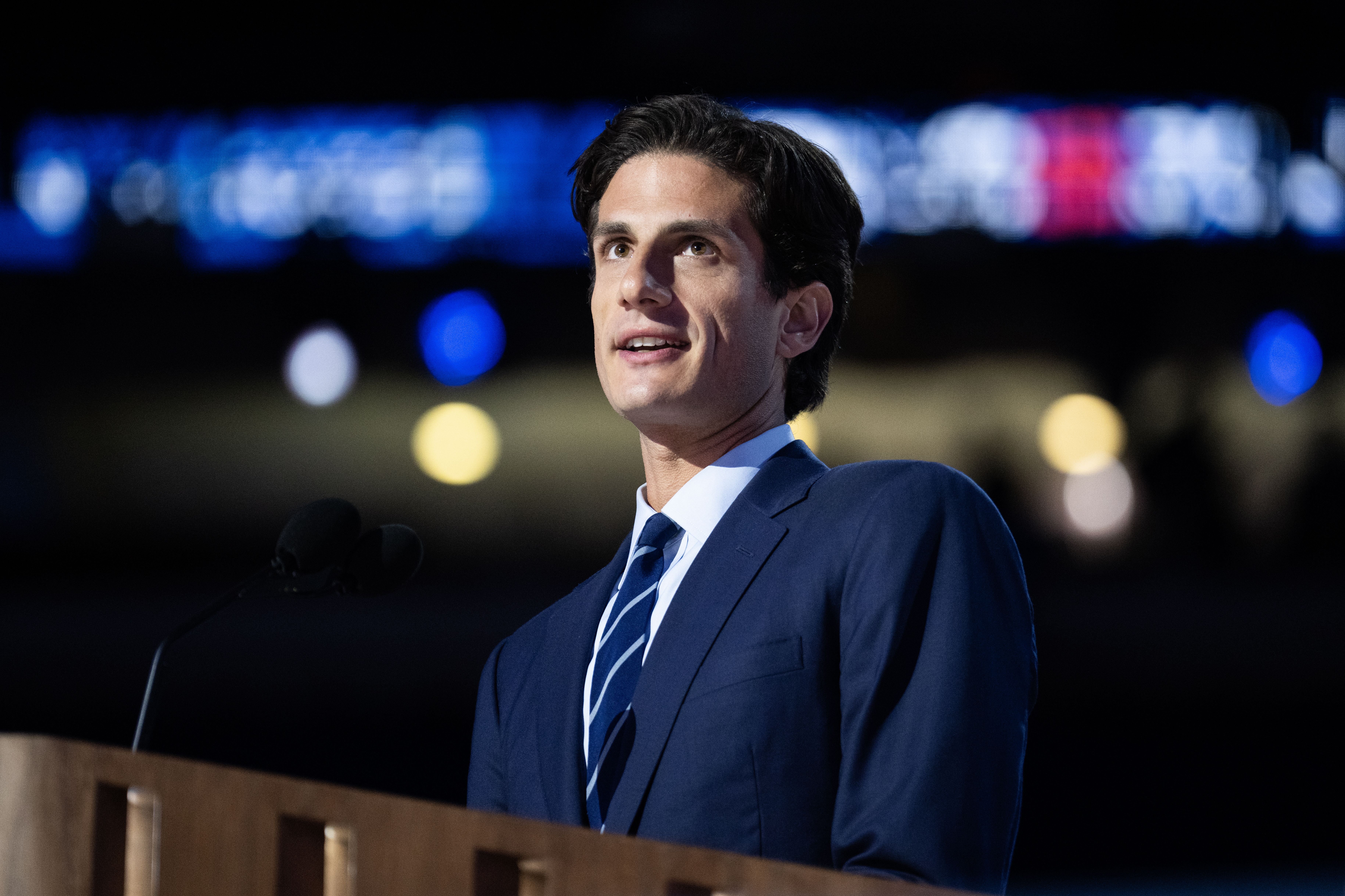 Jack Schlossberg speaks at the Democratic National Convention in Chicago last year.