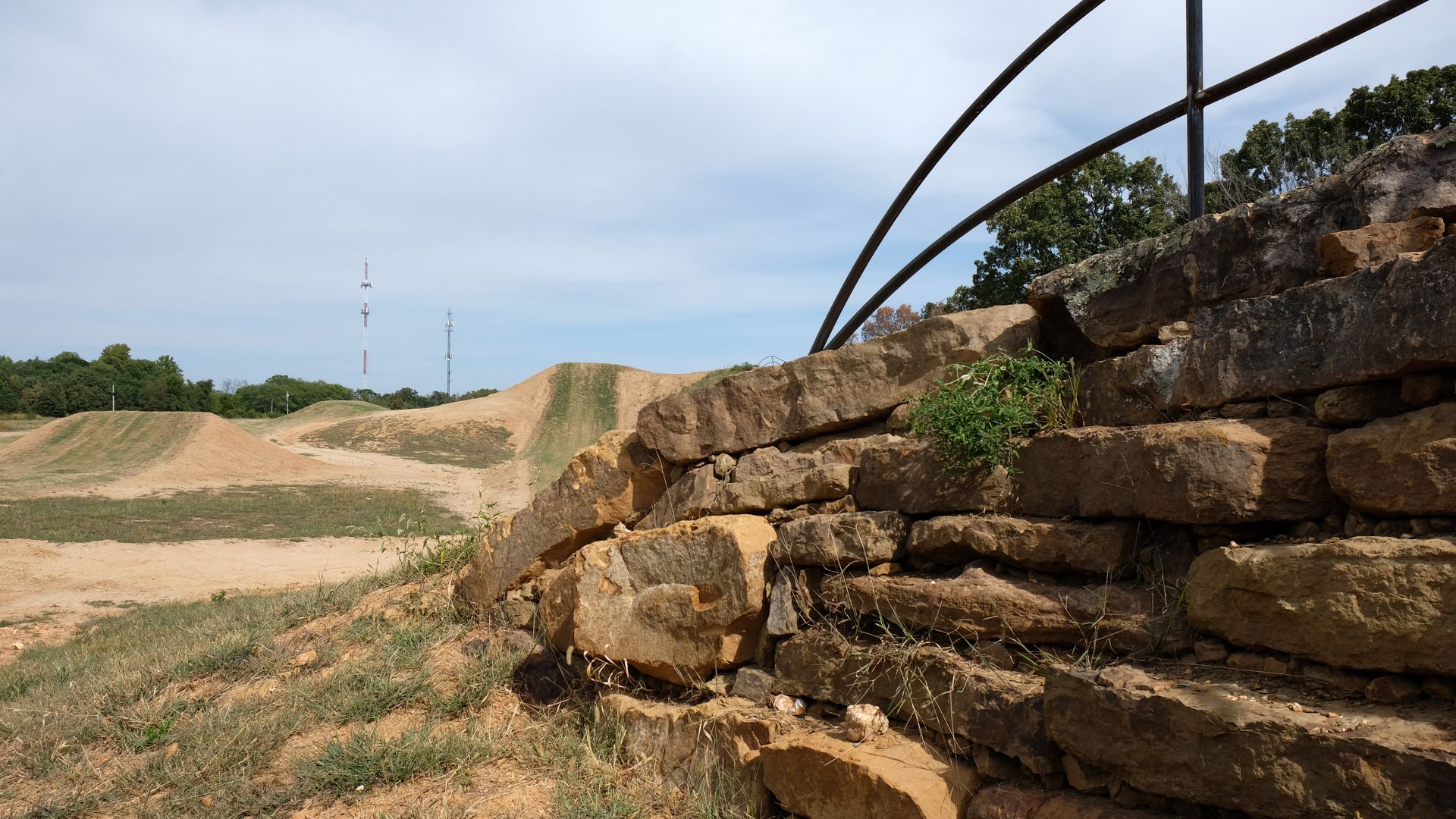 Photo of a cyclo-cross course in Fayetteville. 