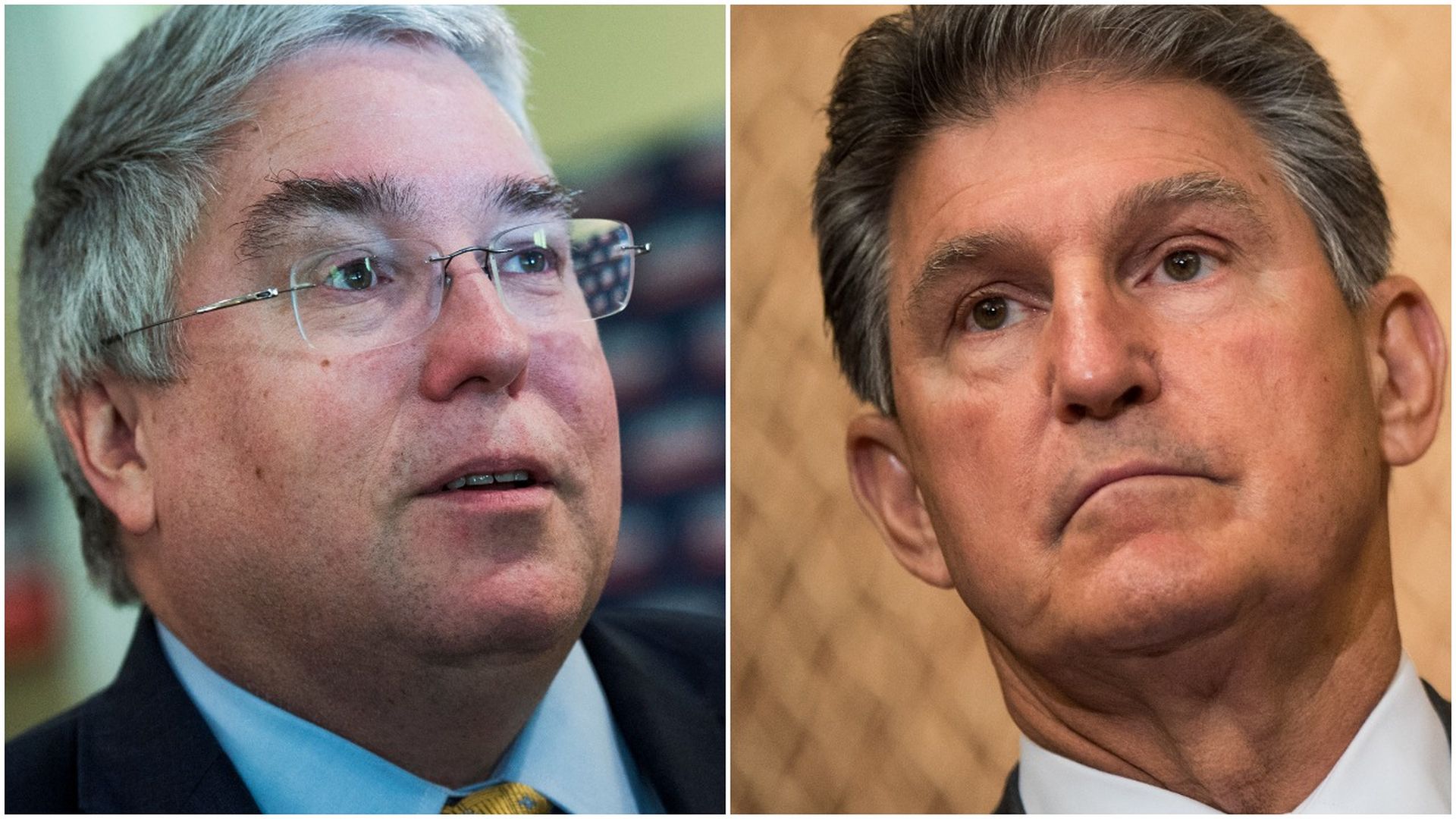 Partick Morrisey on the left vs. Joe Manchin on the right