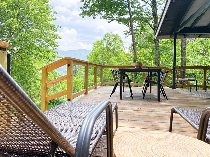 Airnbnb mountain house view