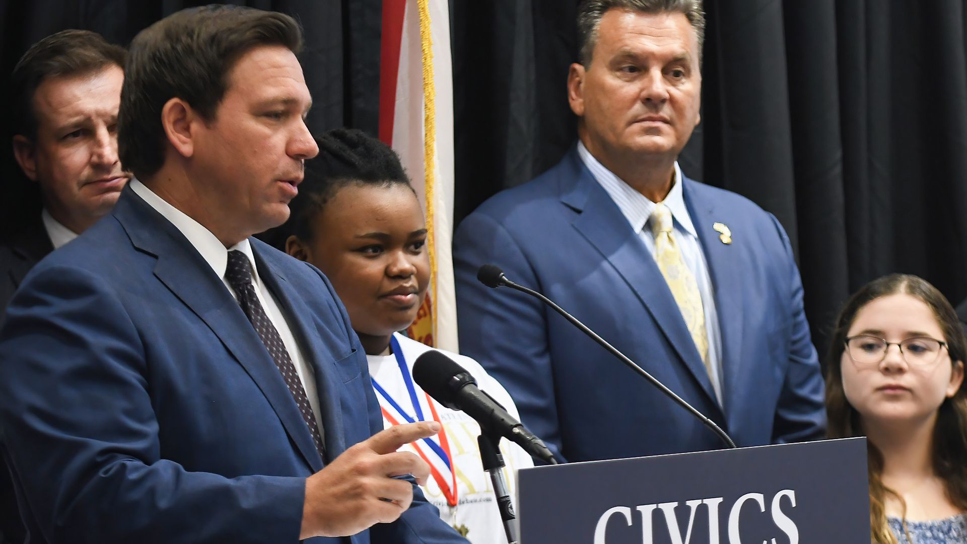 DeSantis at a press conference