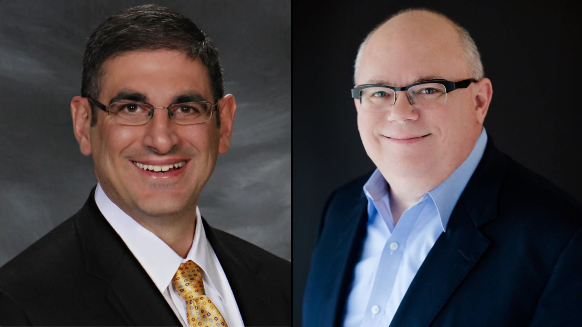 Des Moines city councilmembers Joe Gatto and Mike Simonson.