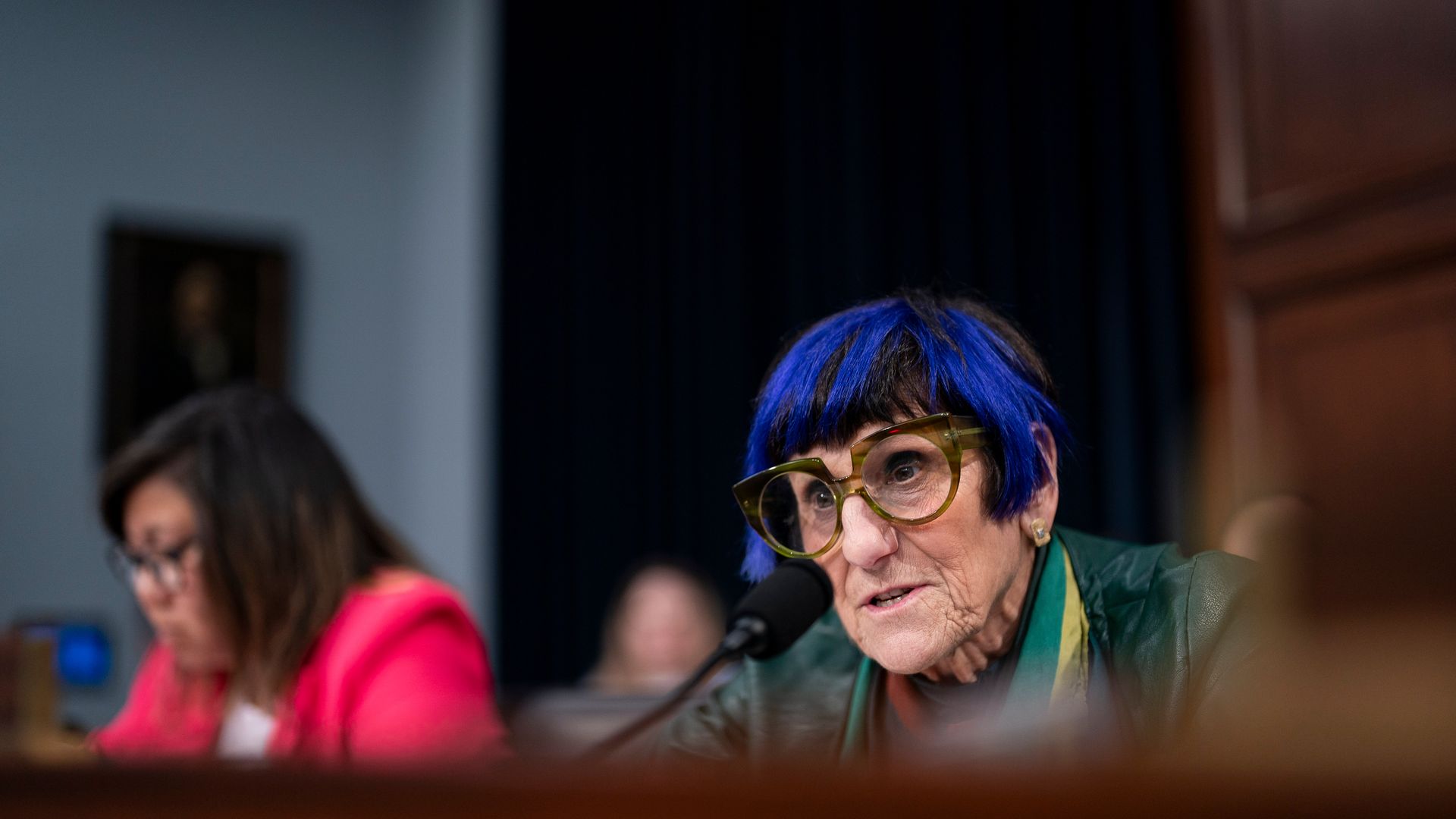 Rep. Rosa DeLauro speaks at a congressional hearing.