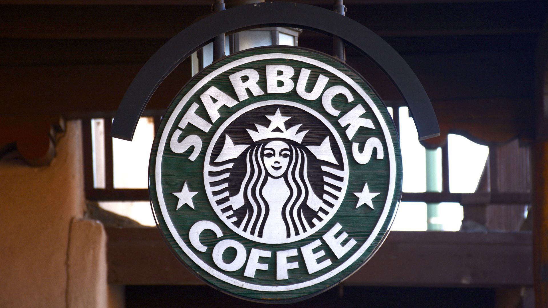 Starbucks logo.