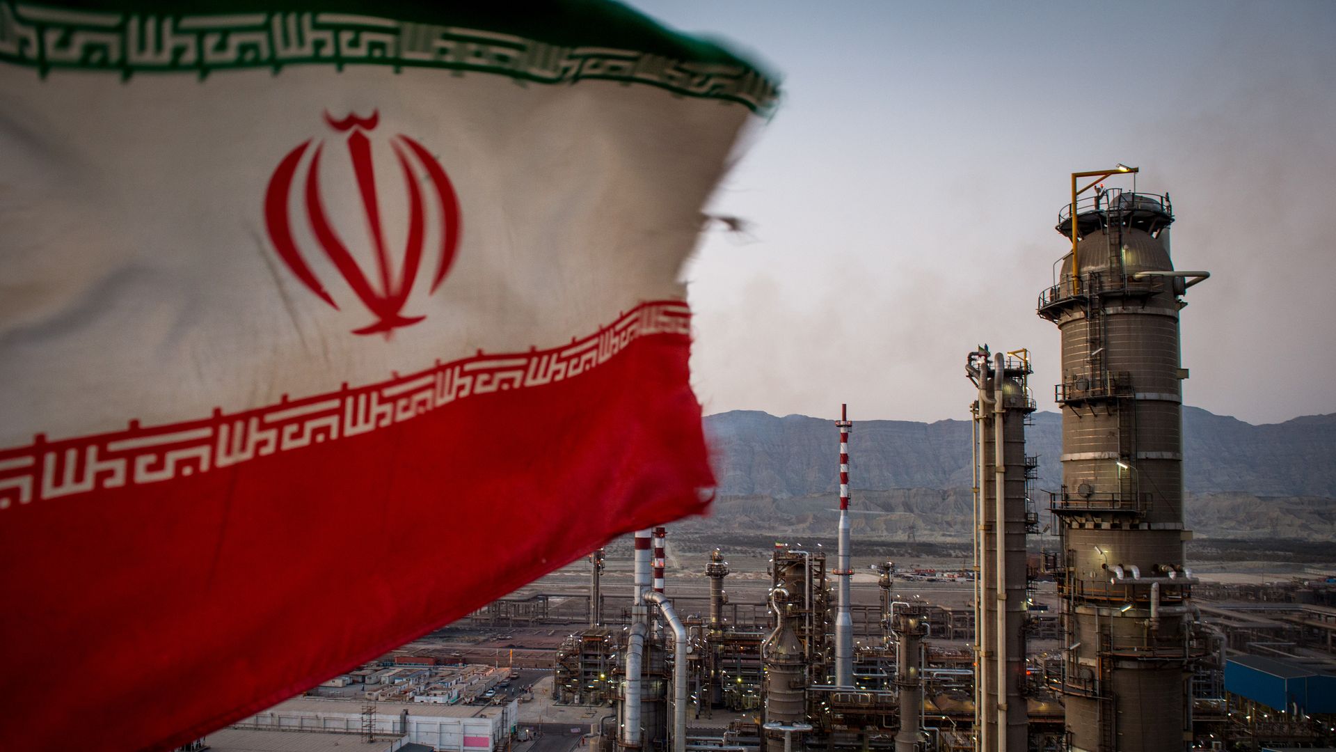 An Iranian oil refinery.