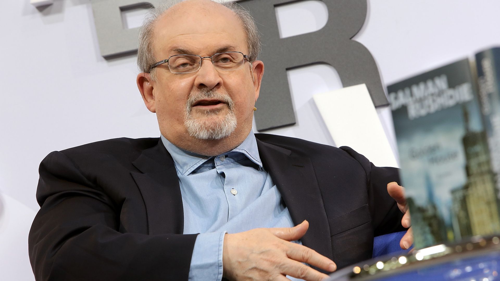 Salman Rushdie at a book festival in Frankfurt, Germany, in October 2017.
