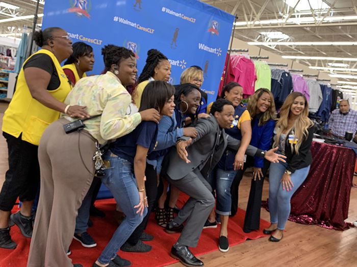Barber Shaun "Lucky" Corbett at Walmart opening