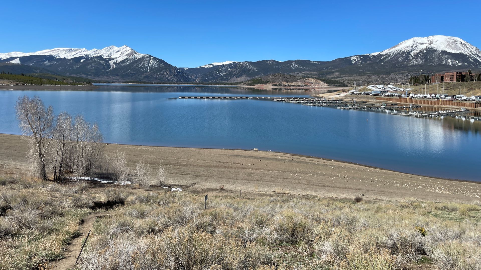 The Dillon Reservoir on April 5. Photo: Courtesy of Denver Water