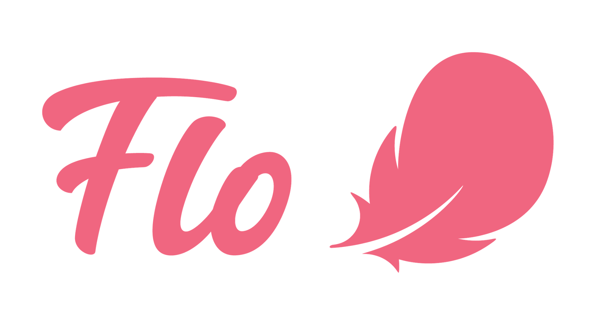 The Flo logo (the word "Flo" in script, next to an illustration of a feather)