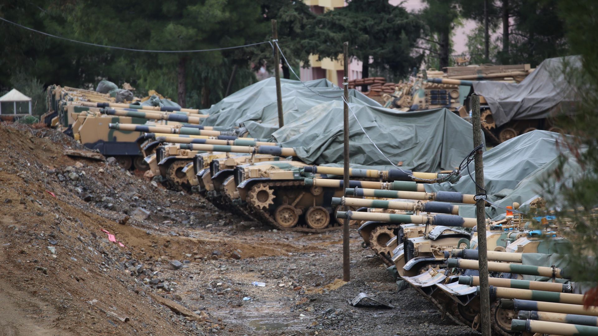 Turkish army tanks.