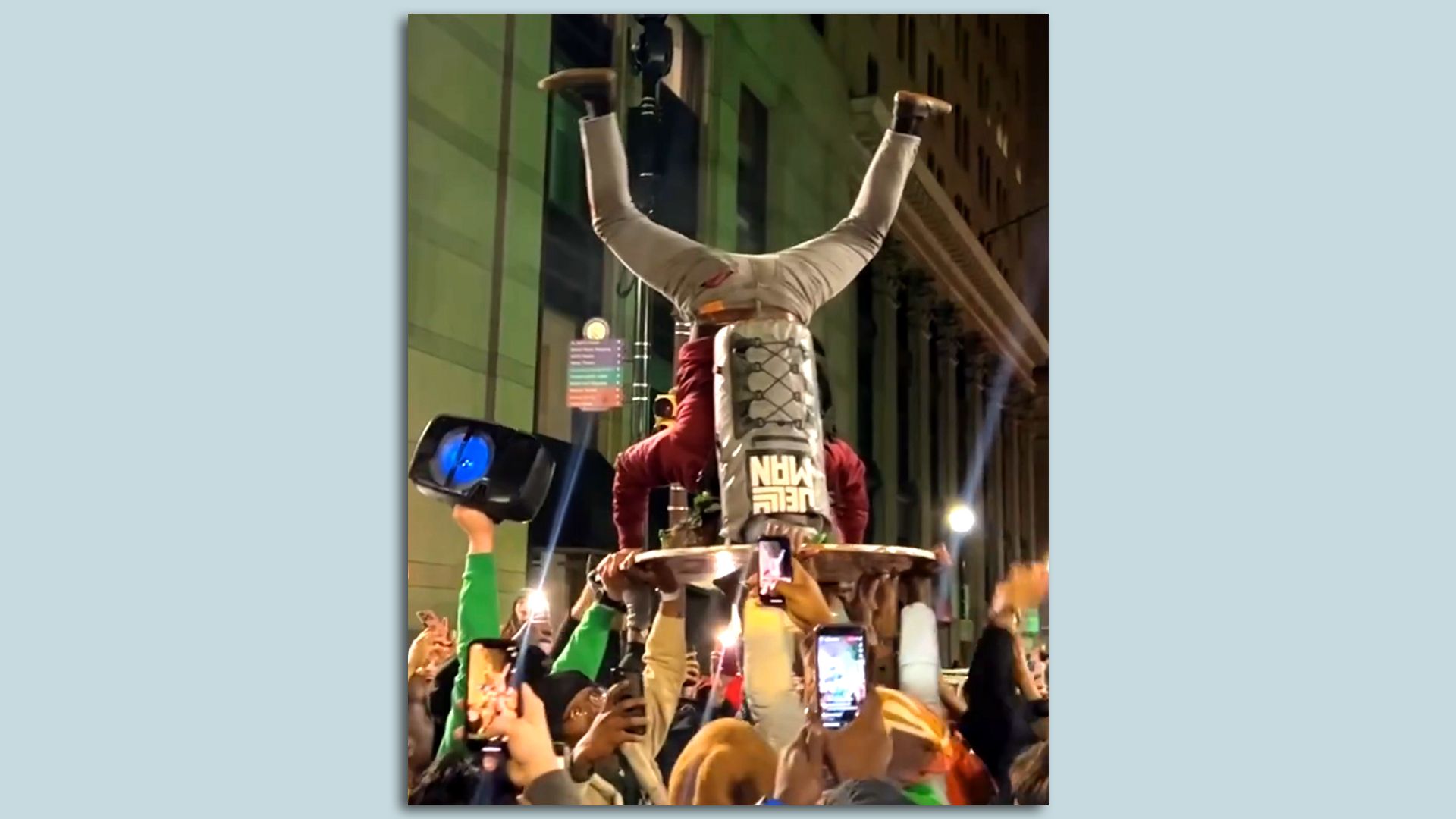 Paul Vile crowd surfing on South Broad Street