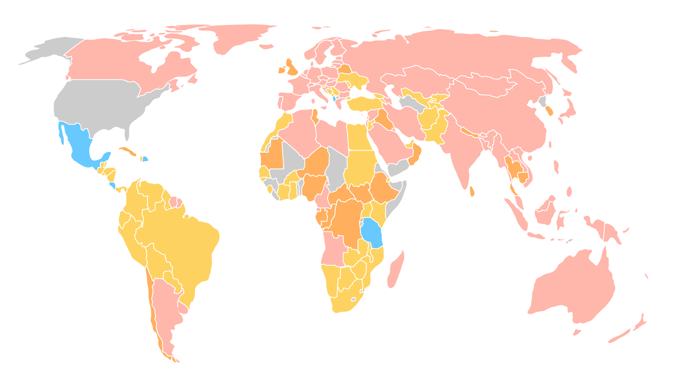 international travel restrictions by country