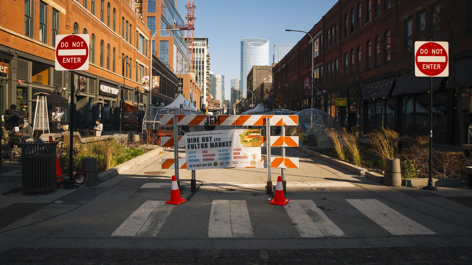 Photo of a closed street