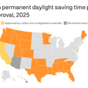 Map: Where daylight saving time could become permanent