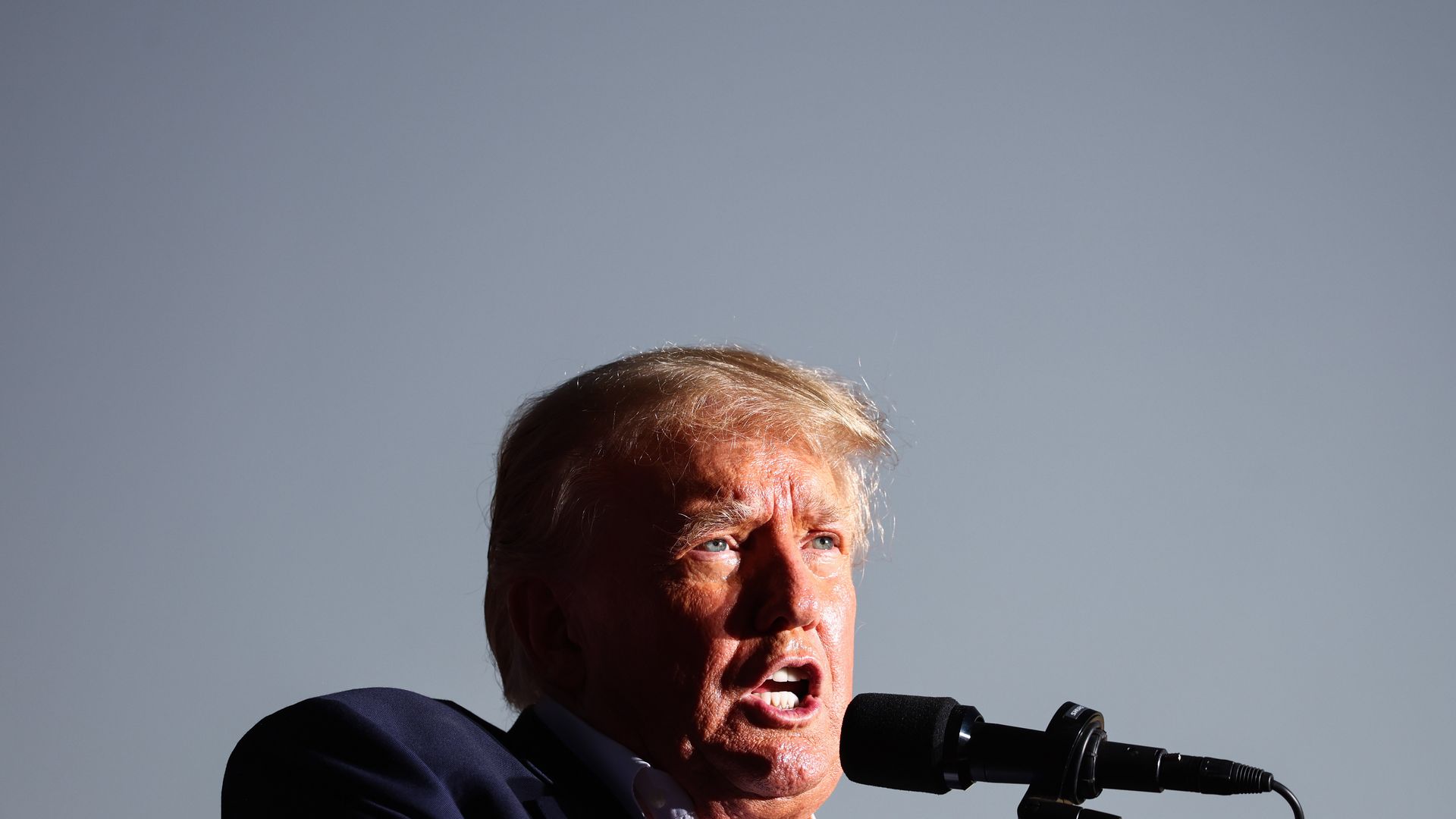Former U.S. President Donald Trump speaks at a campaign rally at Legacy Sports USA on October 09, 2022 in Mesa, Arizona