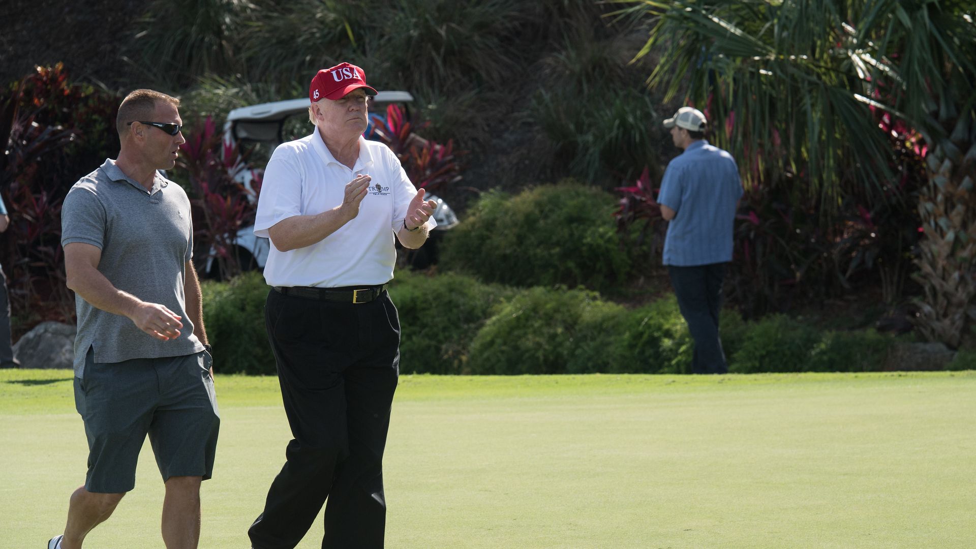 President Donald Trump at Mar-A-Lago golf course