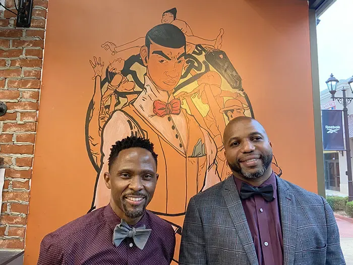 No Grease! co-founder Damian Johnson and franchisee Edmund Washington.