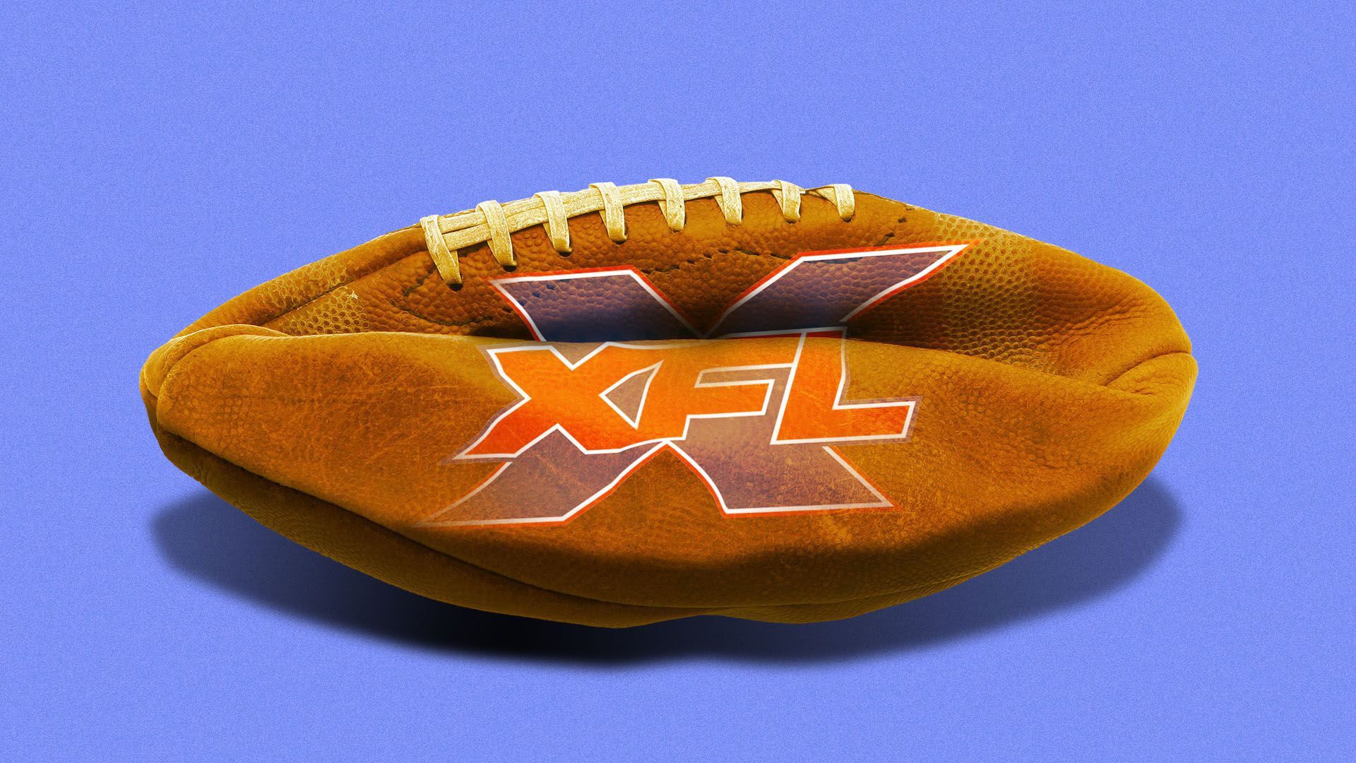 A deflated football.