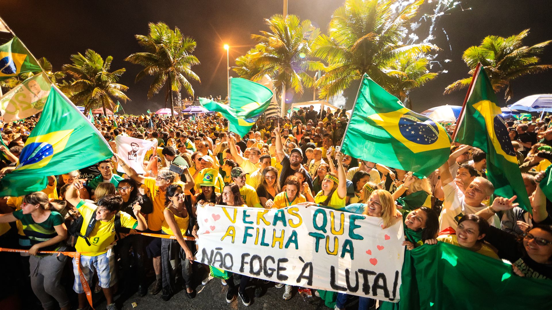 Jair Bolsonaro supporters celebrate