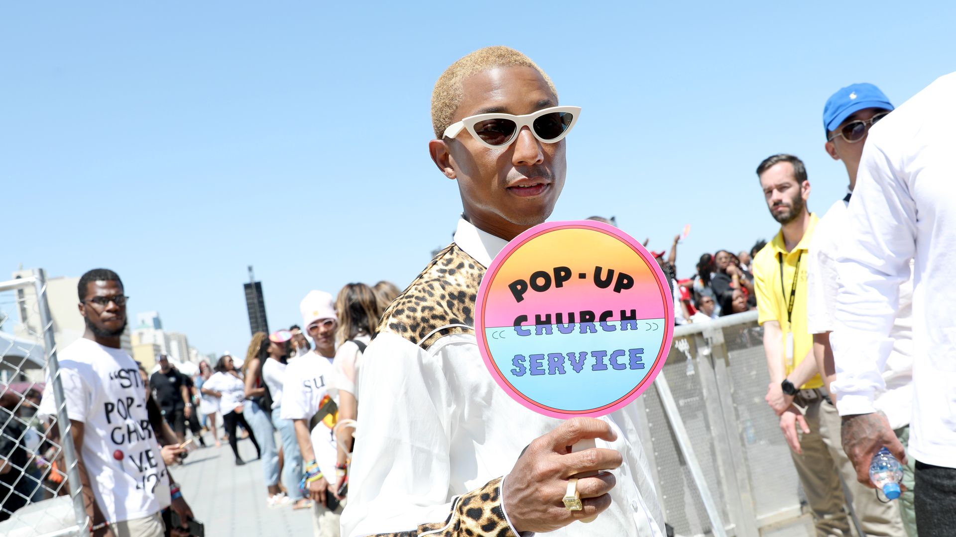  Pharrell attends the Pop Up Church at SOMETHING IN THE WATER - 