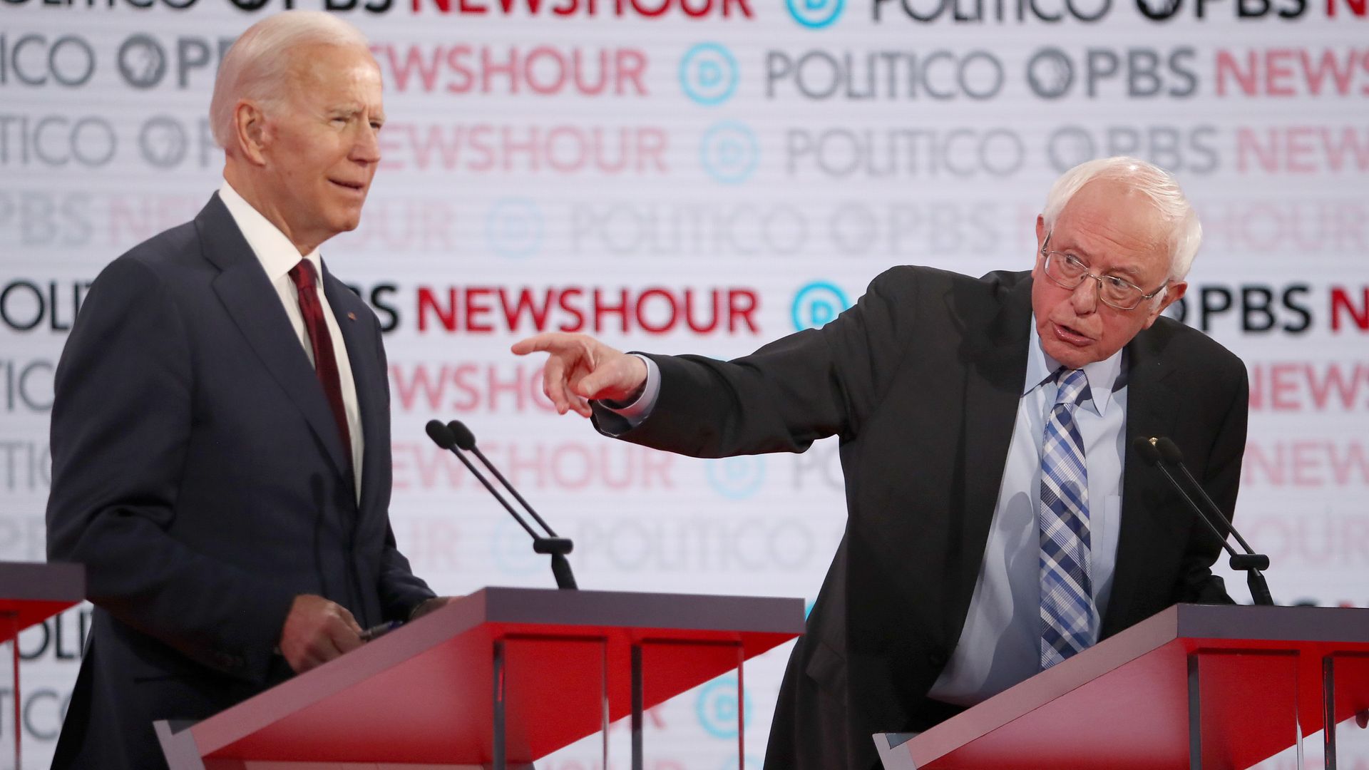 Bernie and Biden at the debate.