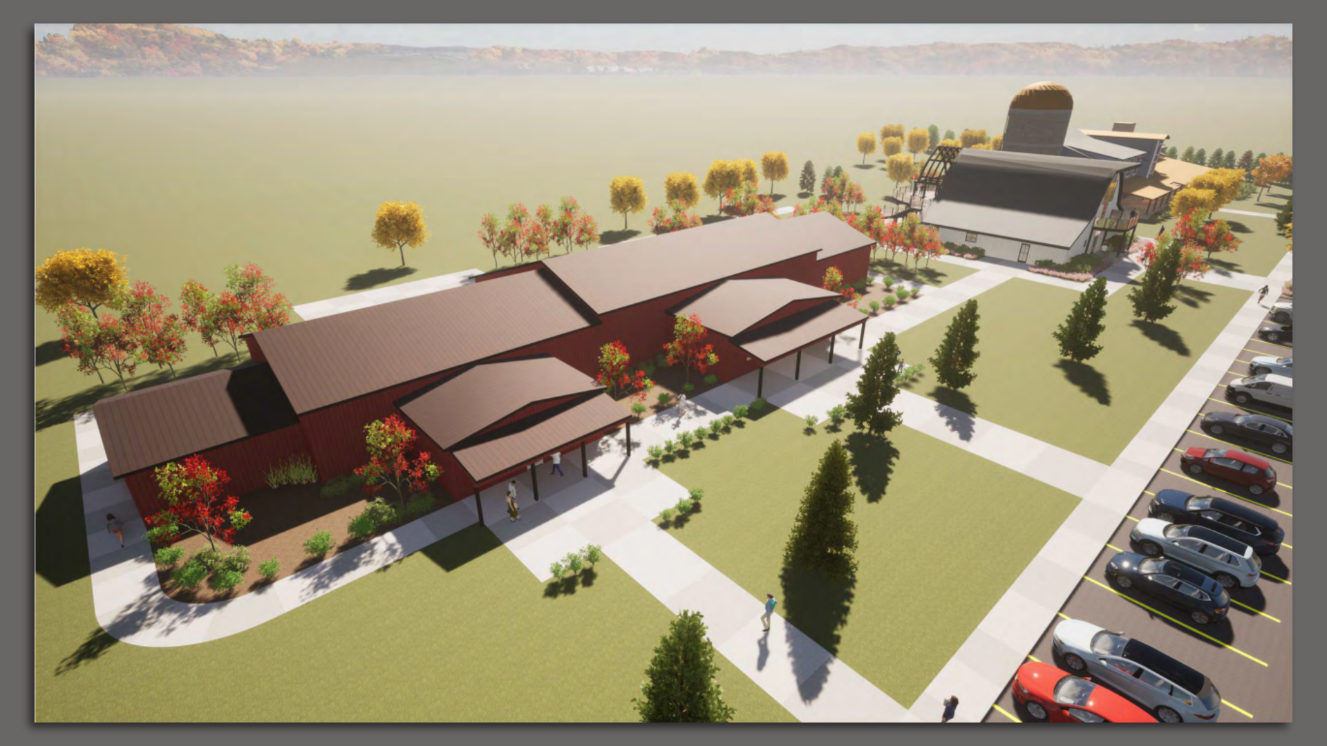 A drawing of a proposed development.