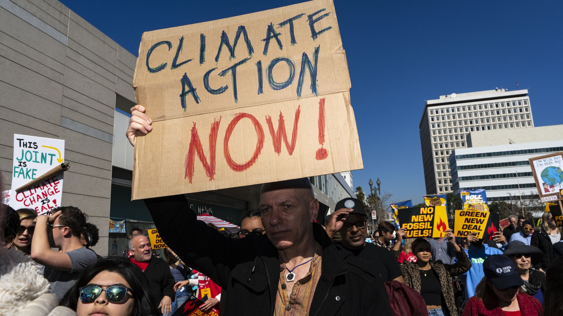Climate change activists in Los Angeles