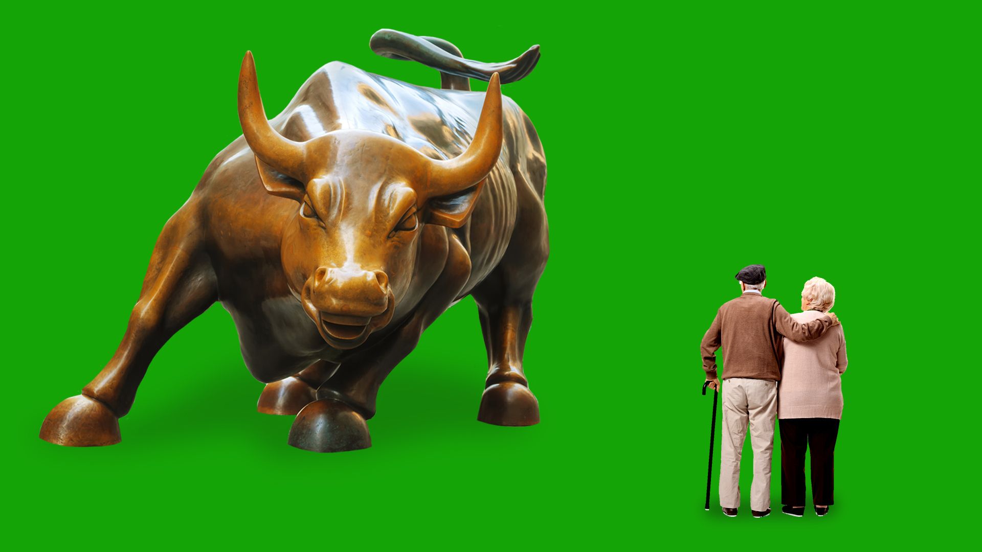 The Wall Street bull staring down mom and pop