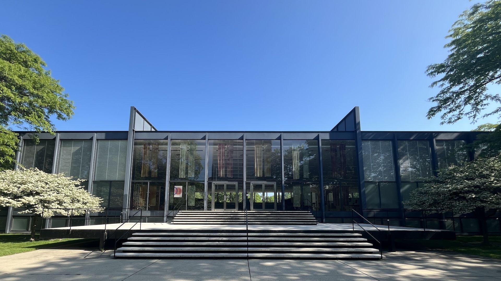 Photo of the front of a building 