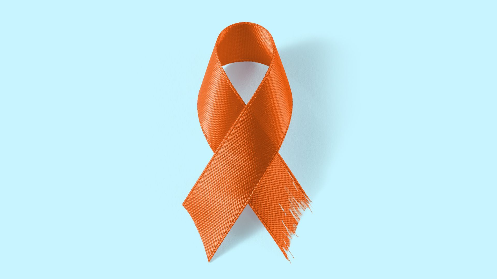 Illustration of a leukemia cause ribbon that is beginning to fray