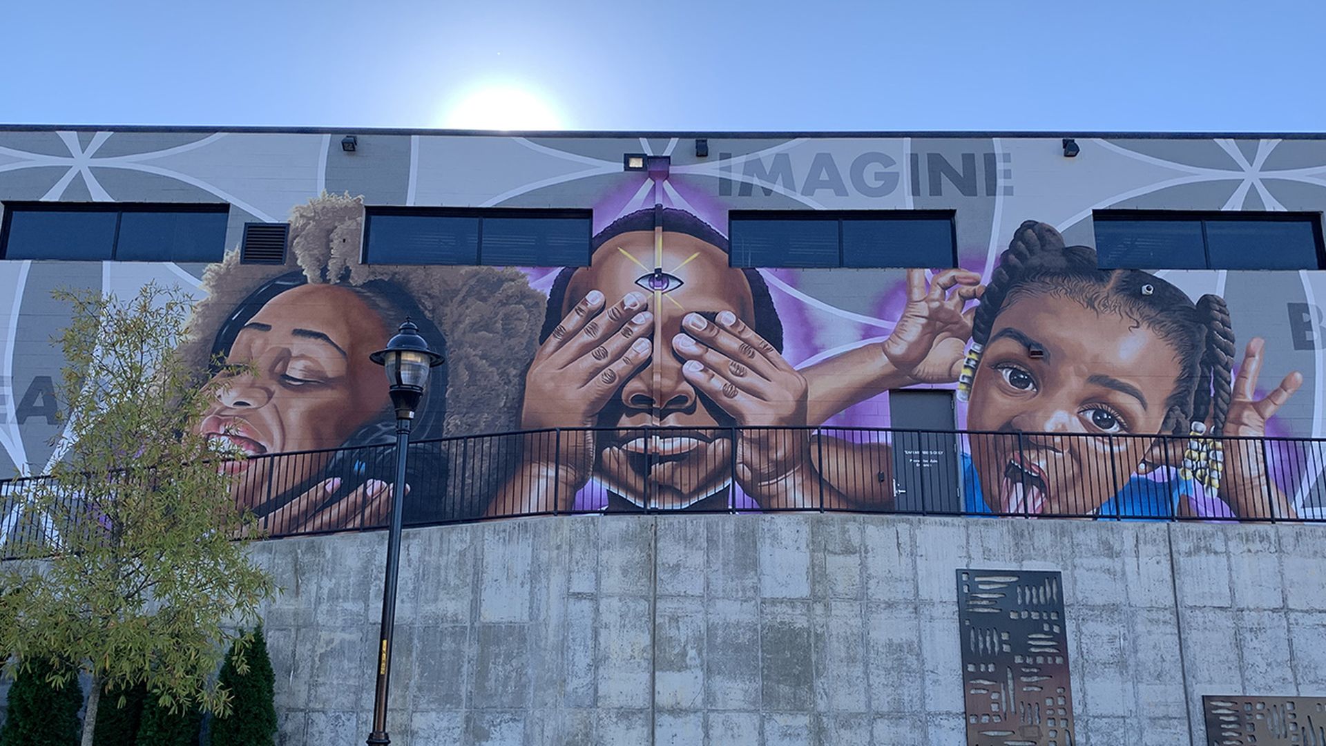 self love mural art by able