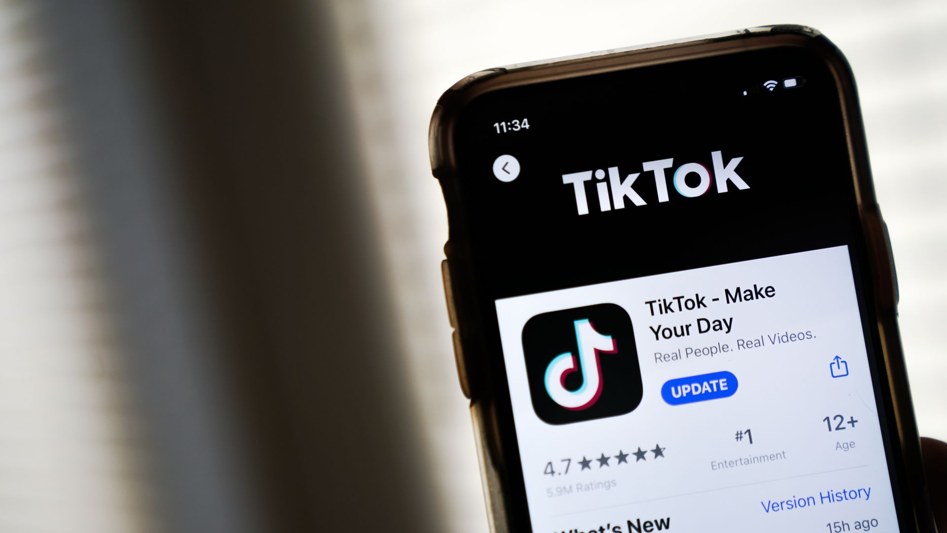 TikTok on a phone