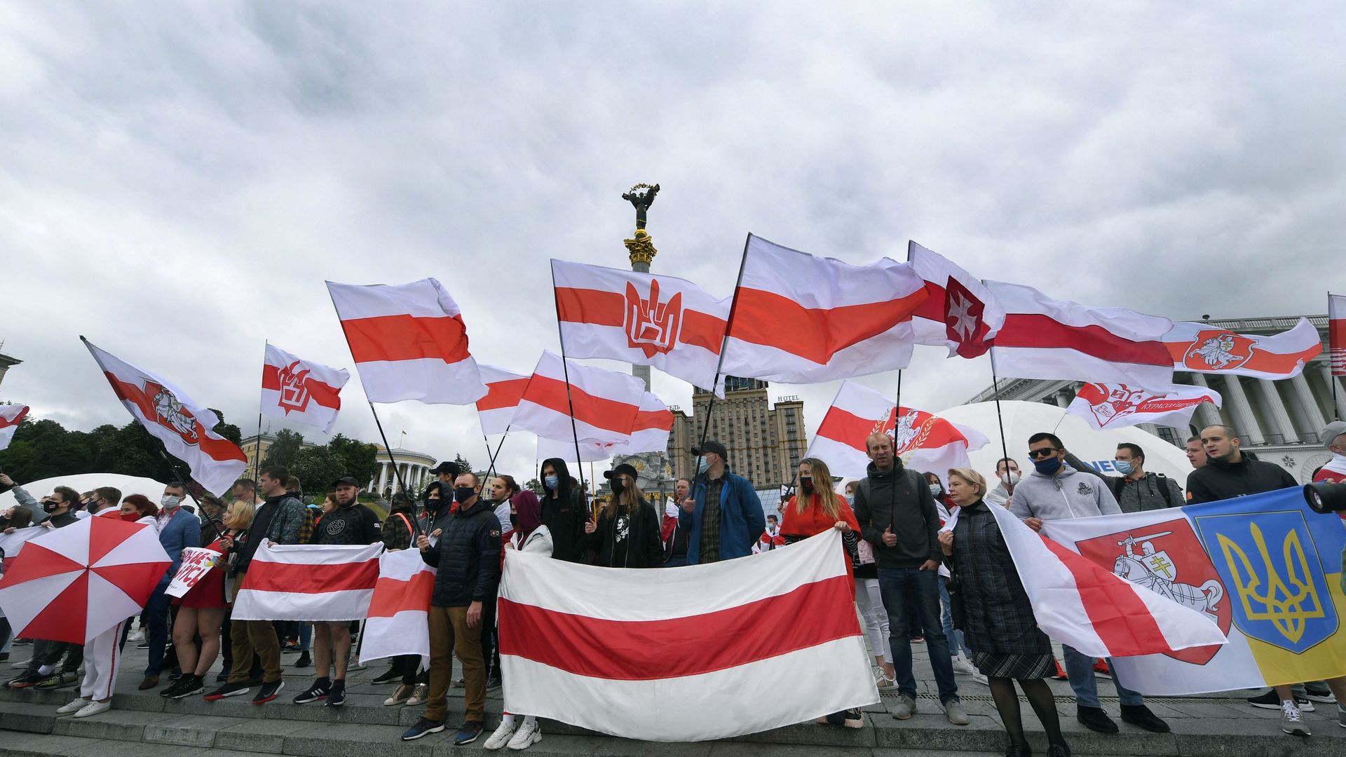 Belarusian activists in Kyiv