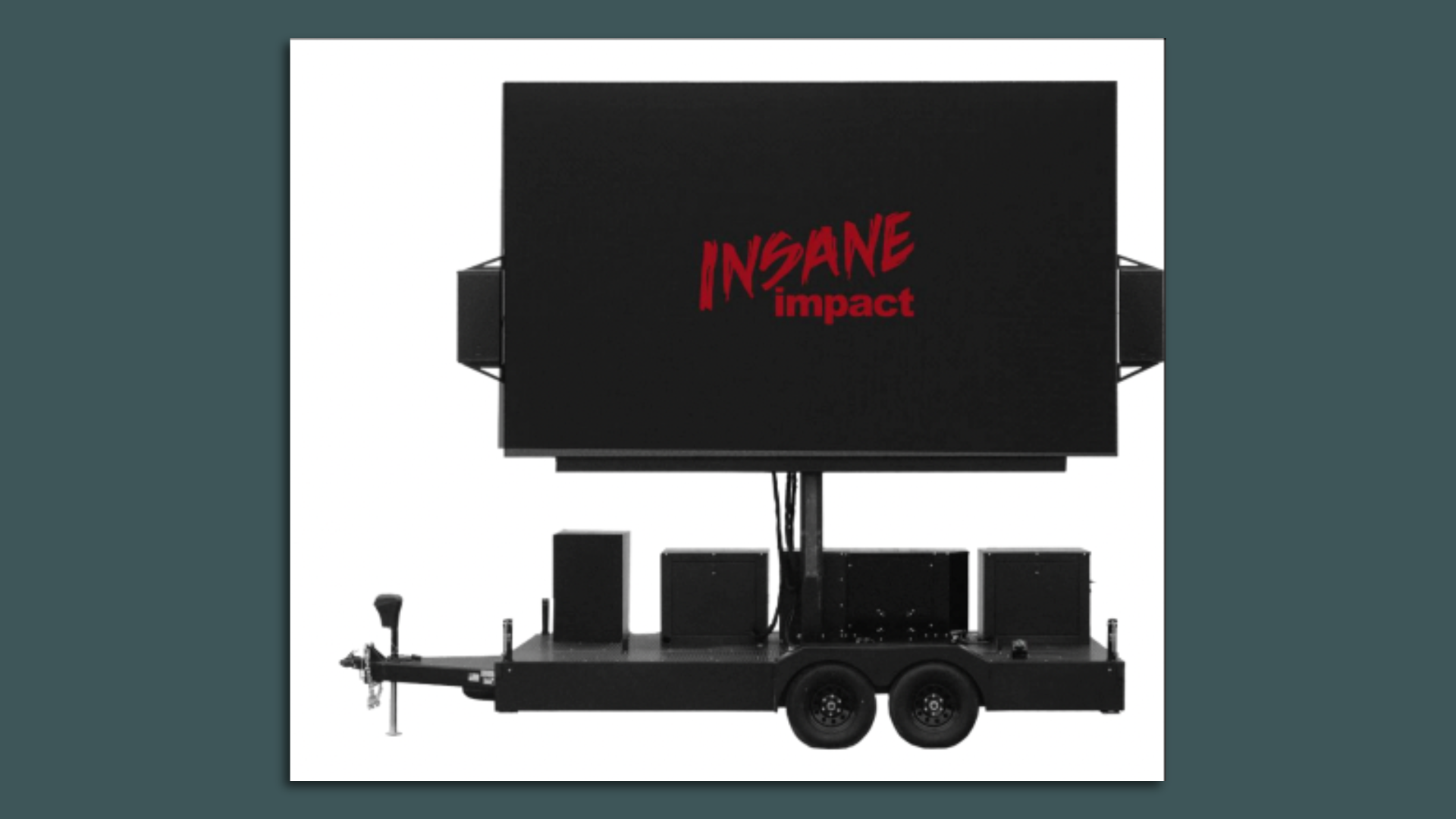 A photo of a portable movie screen.
