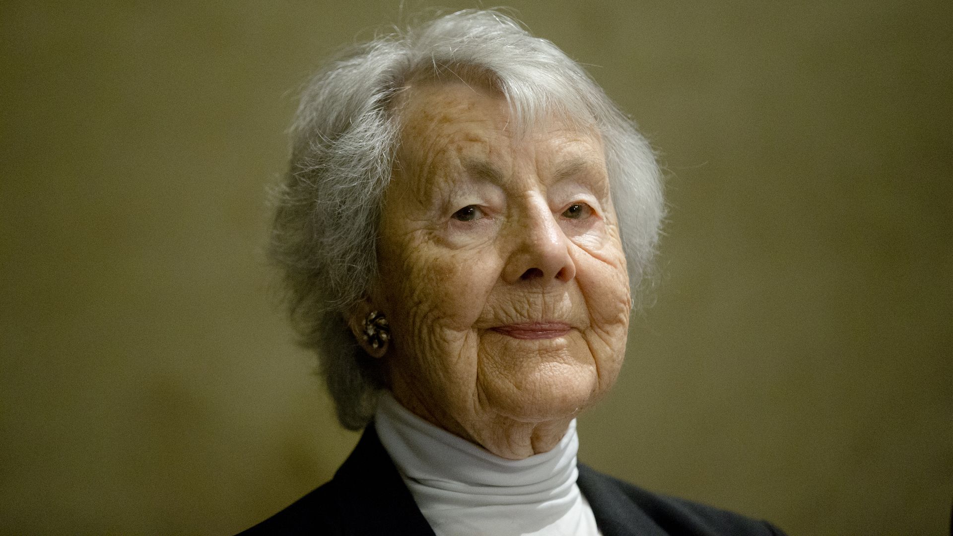 Co-founder of the Philadelphia Ronald McDonald House, Dr. Audrey Evans, during a ceremony celebrating Philadelphia Civic Flag Day, Friday, March 27, 2015, in Philadelphia. 