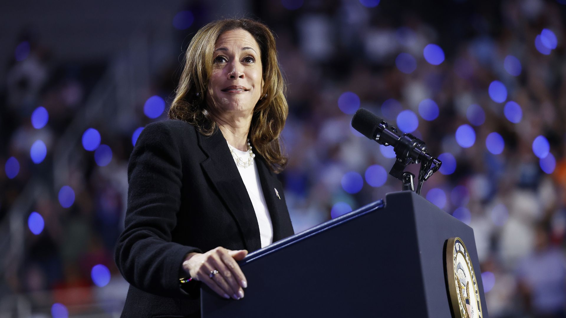 Democratic presidential nominee, Vice President Kamala Harris during a campaign rally in Charlotte, North Carolina, earlier this month.