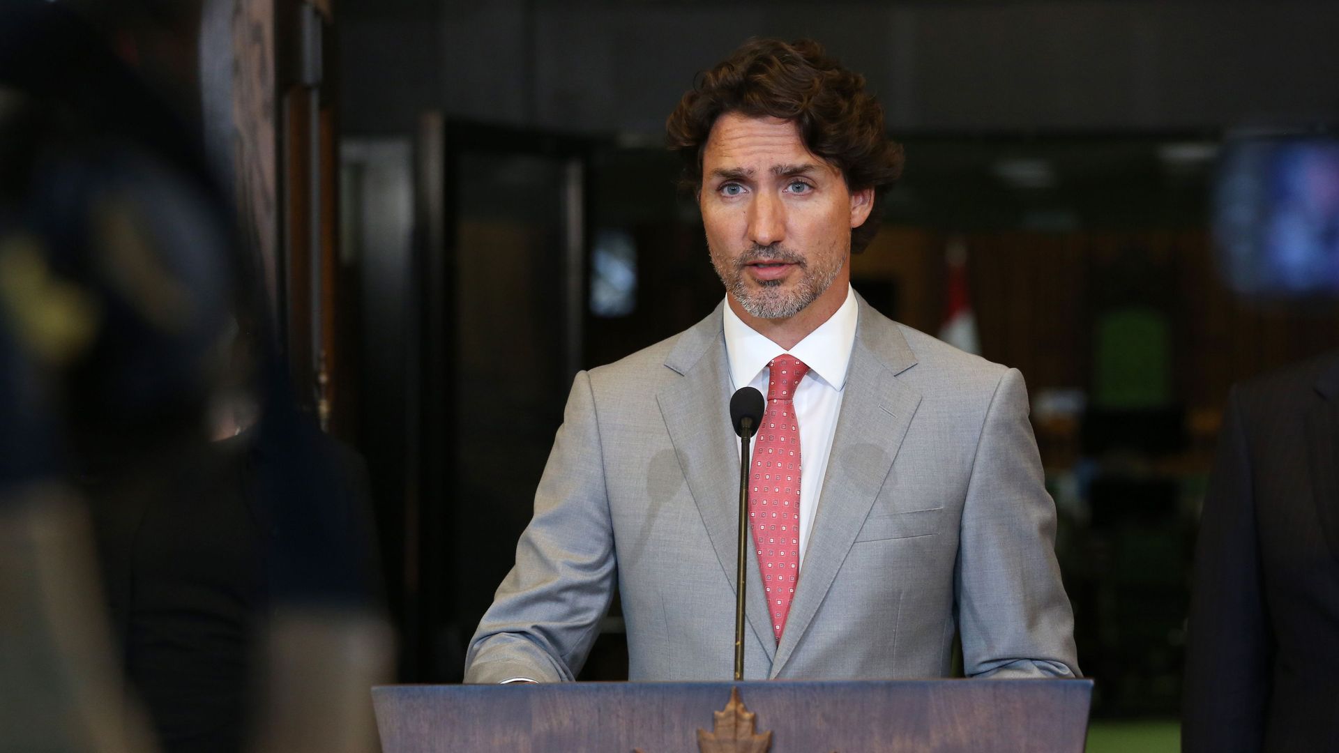 Canada's Prime Minister Justin Trudeau speaks during a news conference on Parliament Hill August 18