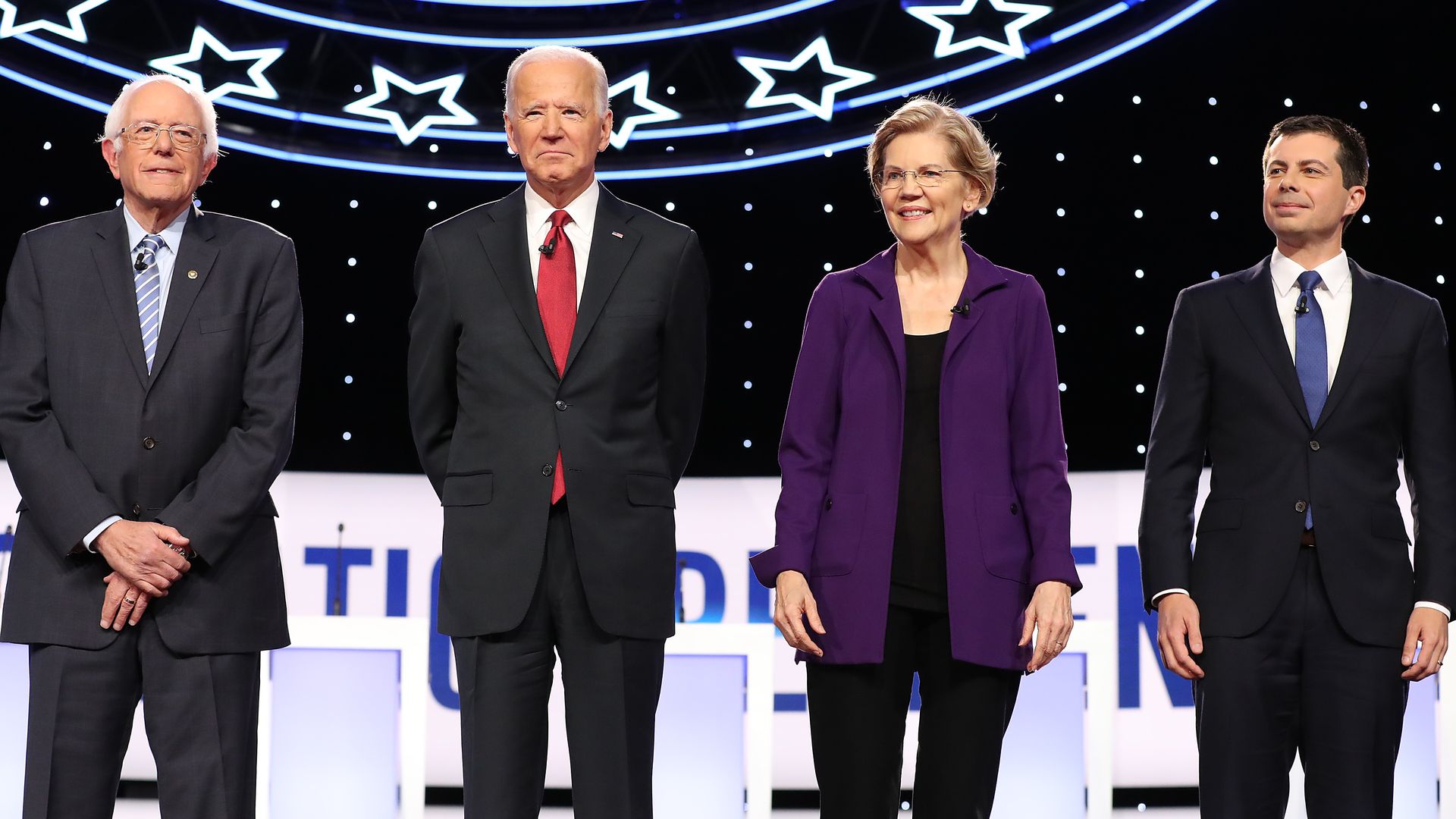 Sen. Bernie Sanders, Former Vice President Joe Biden, Sen. Elizabeth Warren and Mayor Pete Buttigieg