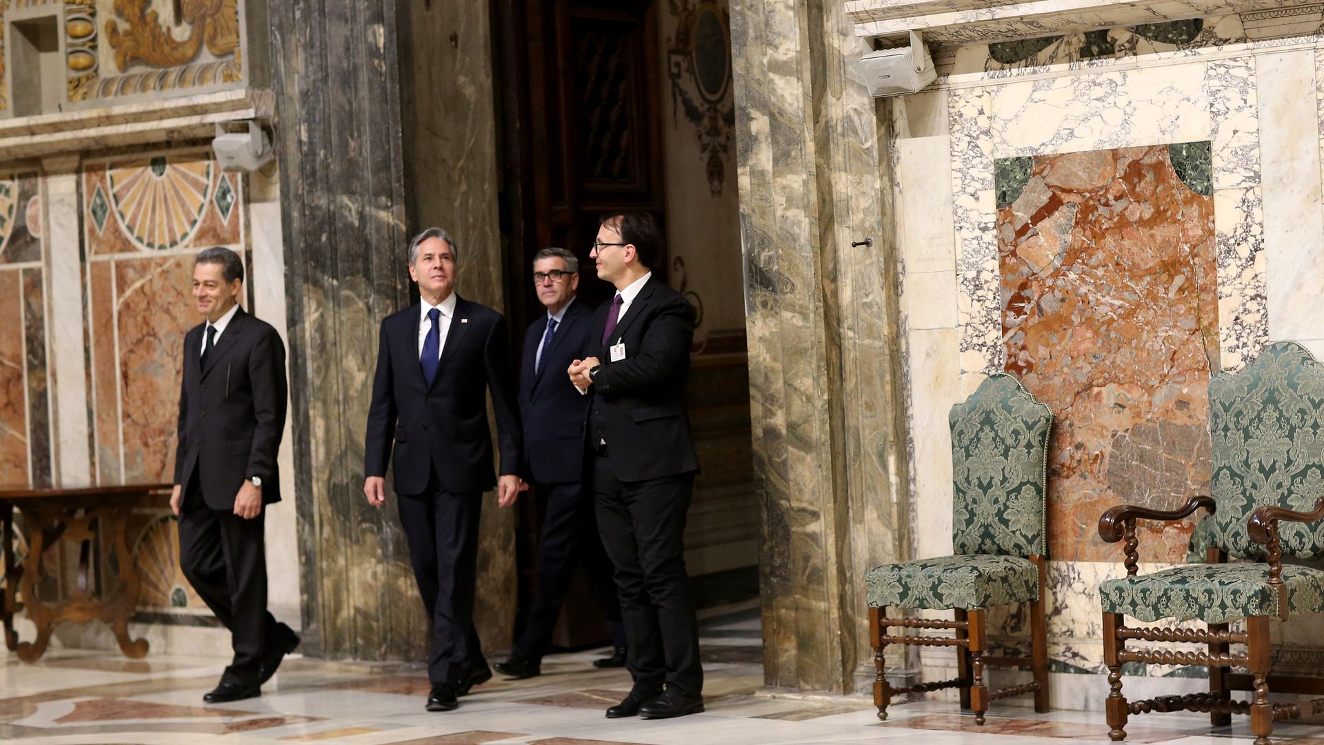 Secretary of State Antony Blinken is seen touring the Vatican.