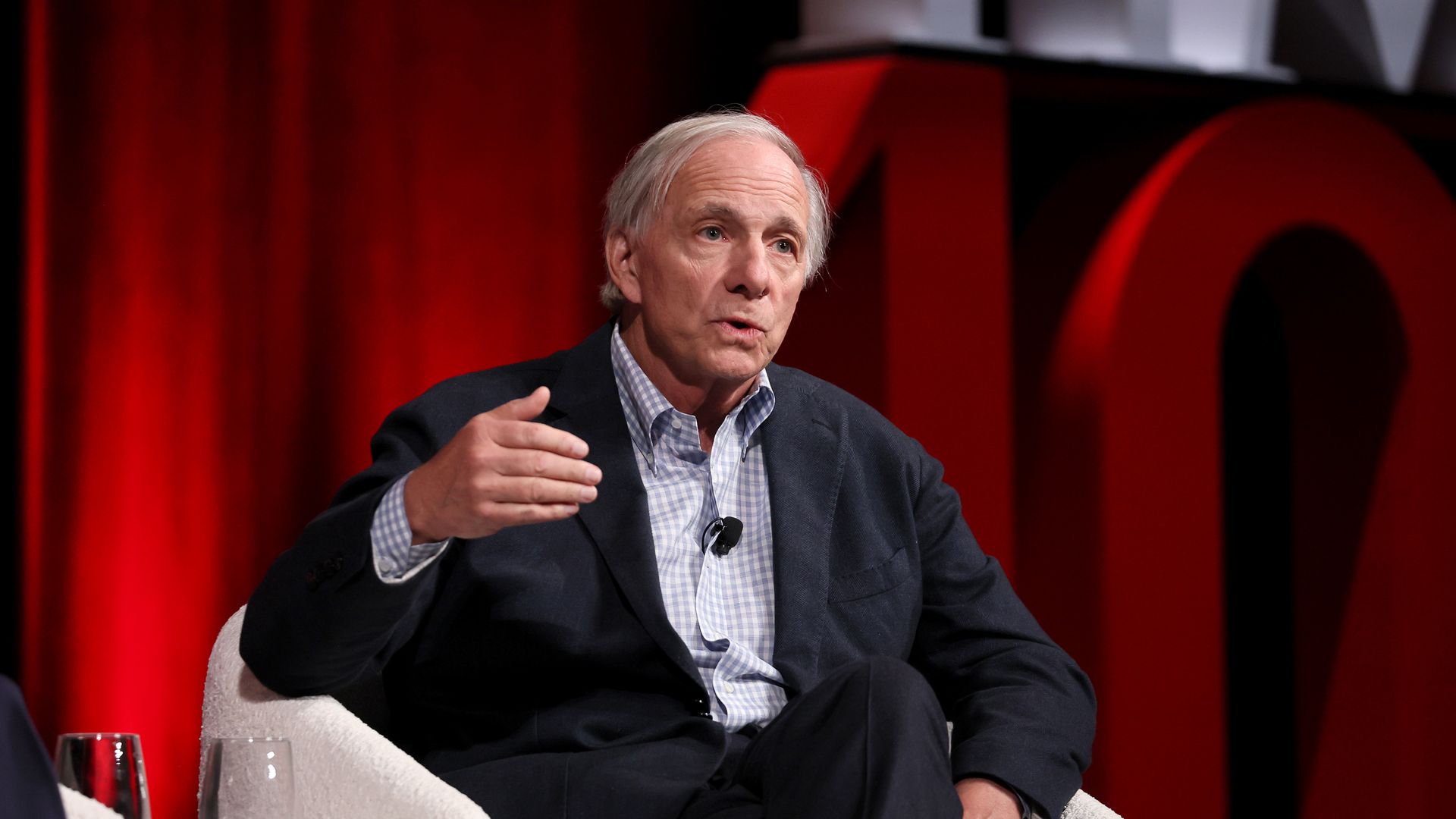 Ray Dalio on stage. 
