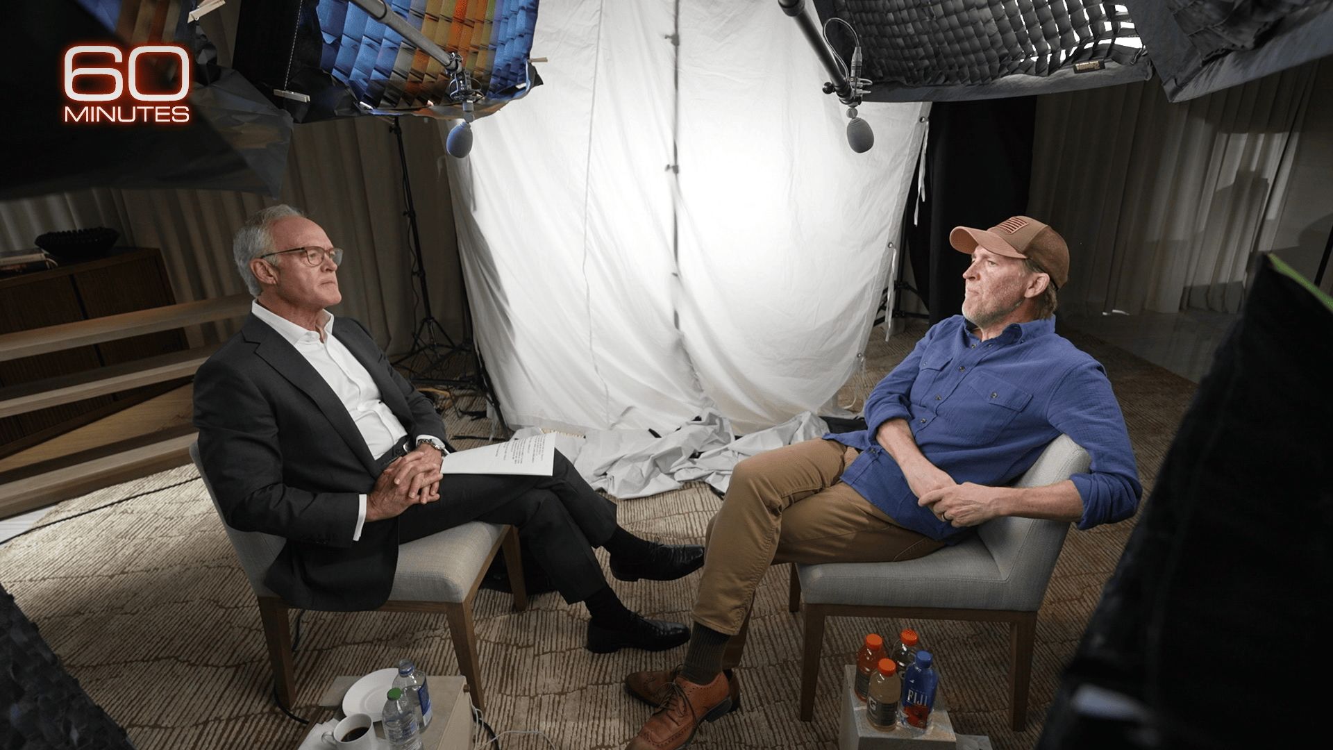 "60 Minutes" correspondent Scott Pelley interviews former Sen. Ben Sasse for an episode last month.