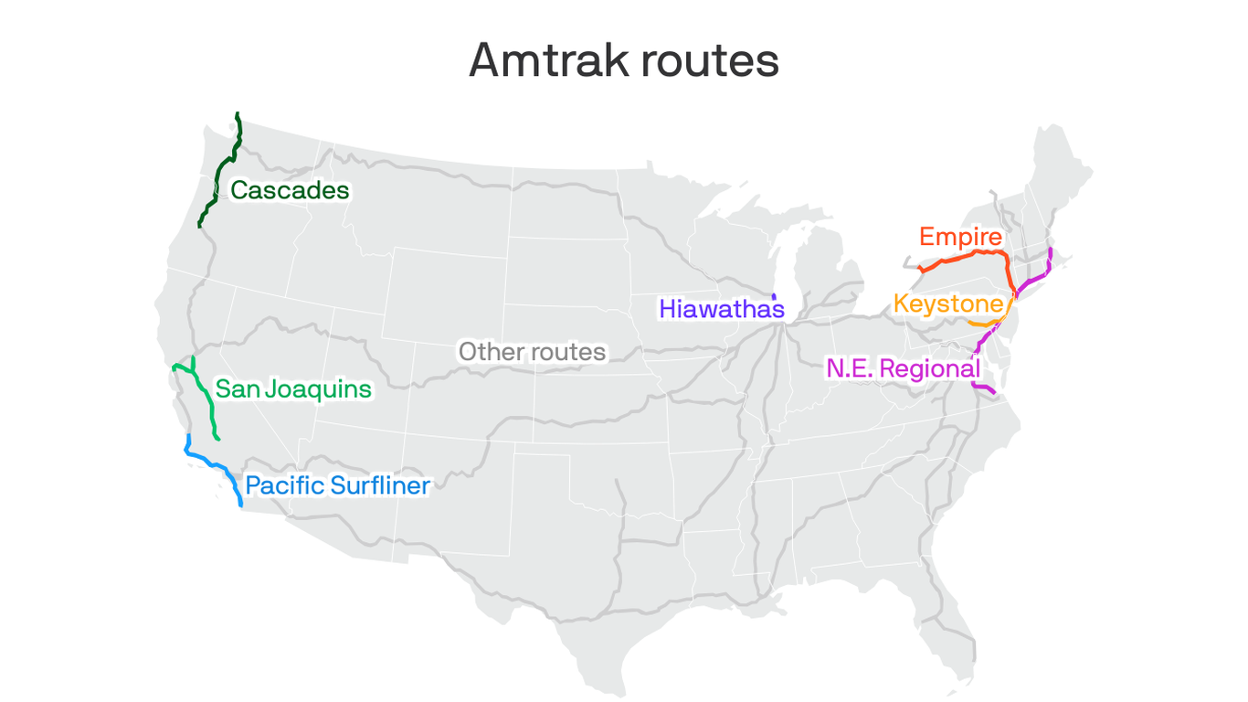 Amtrak Cascades trains saw a 75% jump in ridership last year