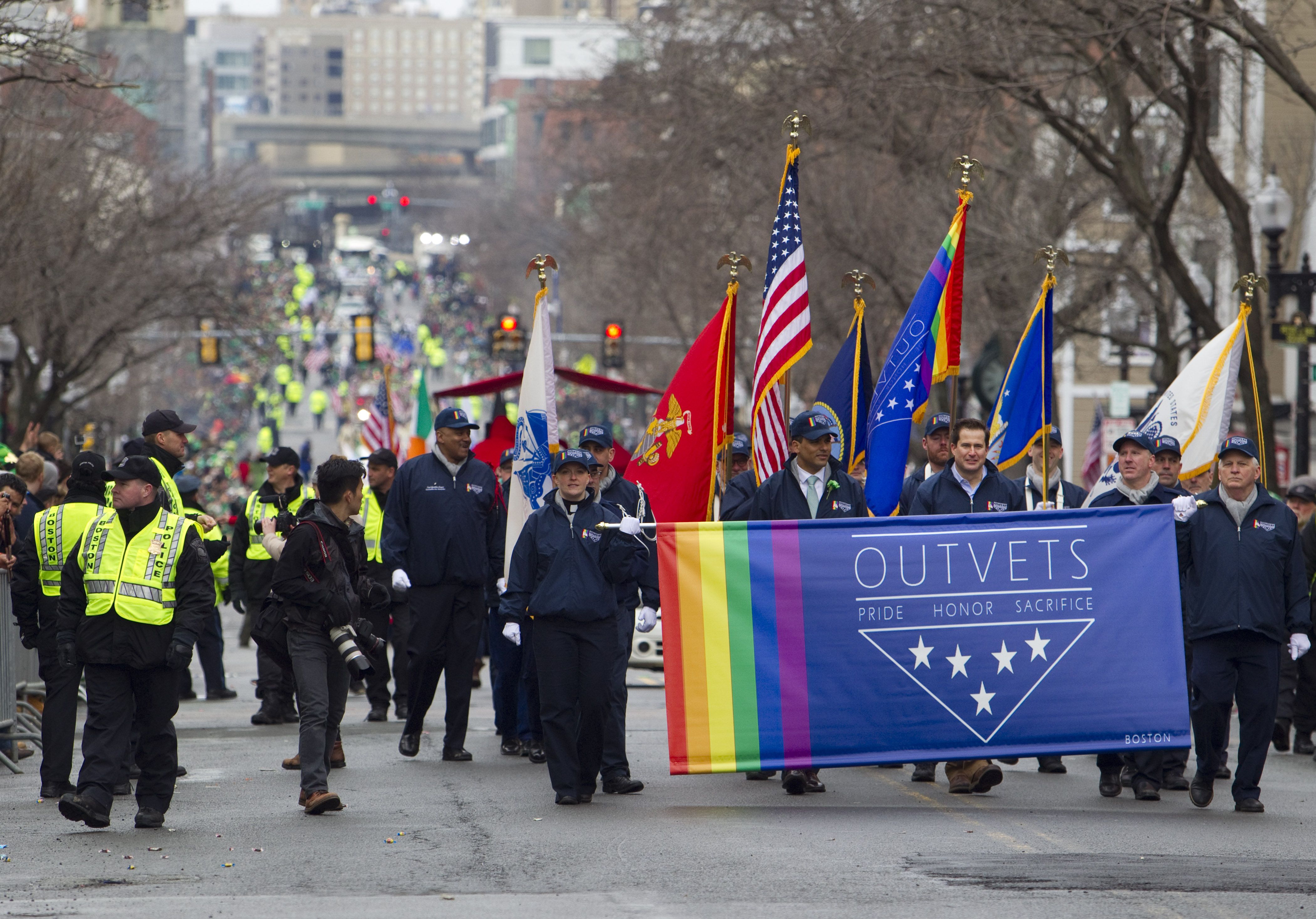 Congressman Seth Moulton accompanied OutVets in 2015. 