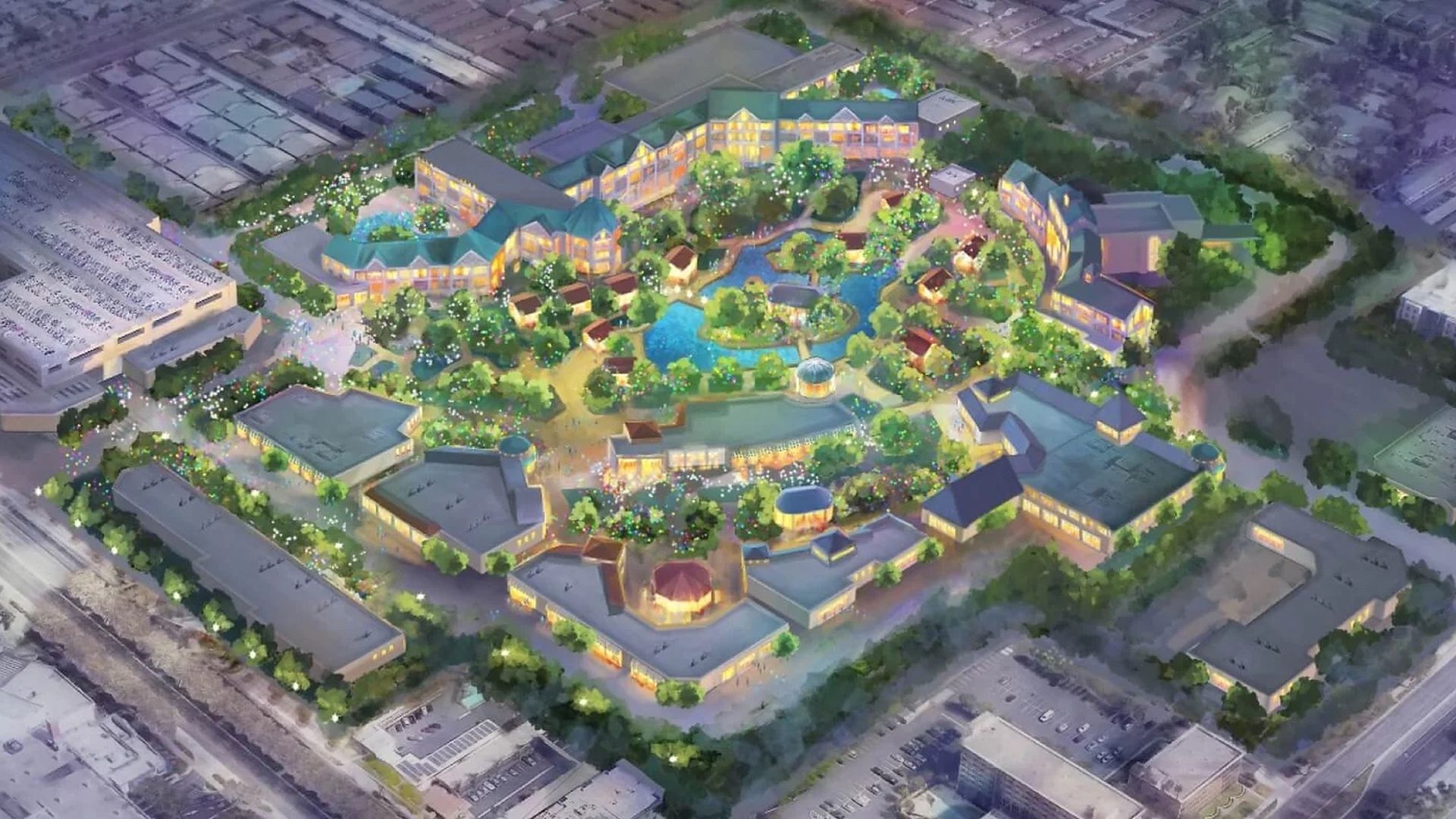 Rendering of a new Disneyland campus