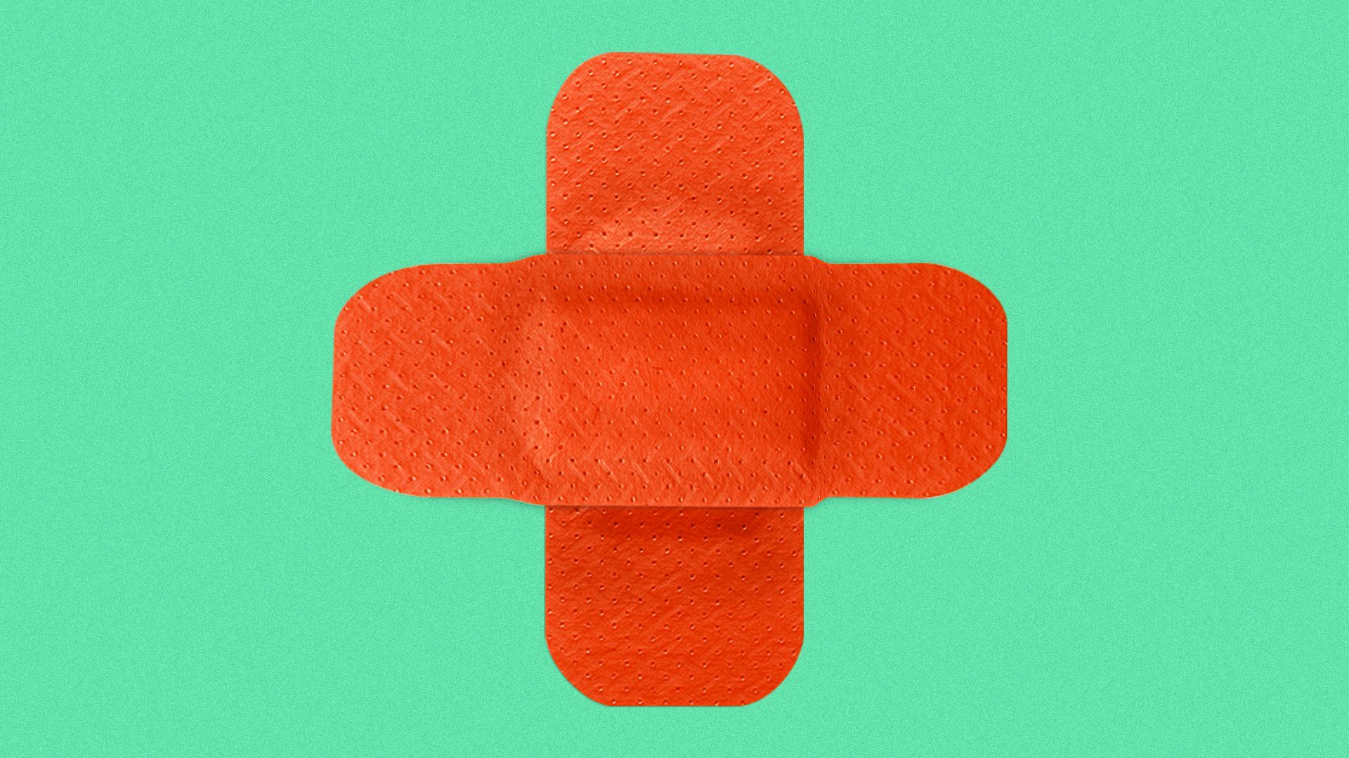 Illustration of two bandaids in the shape of a health plus.
