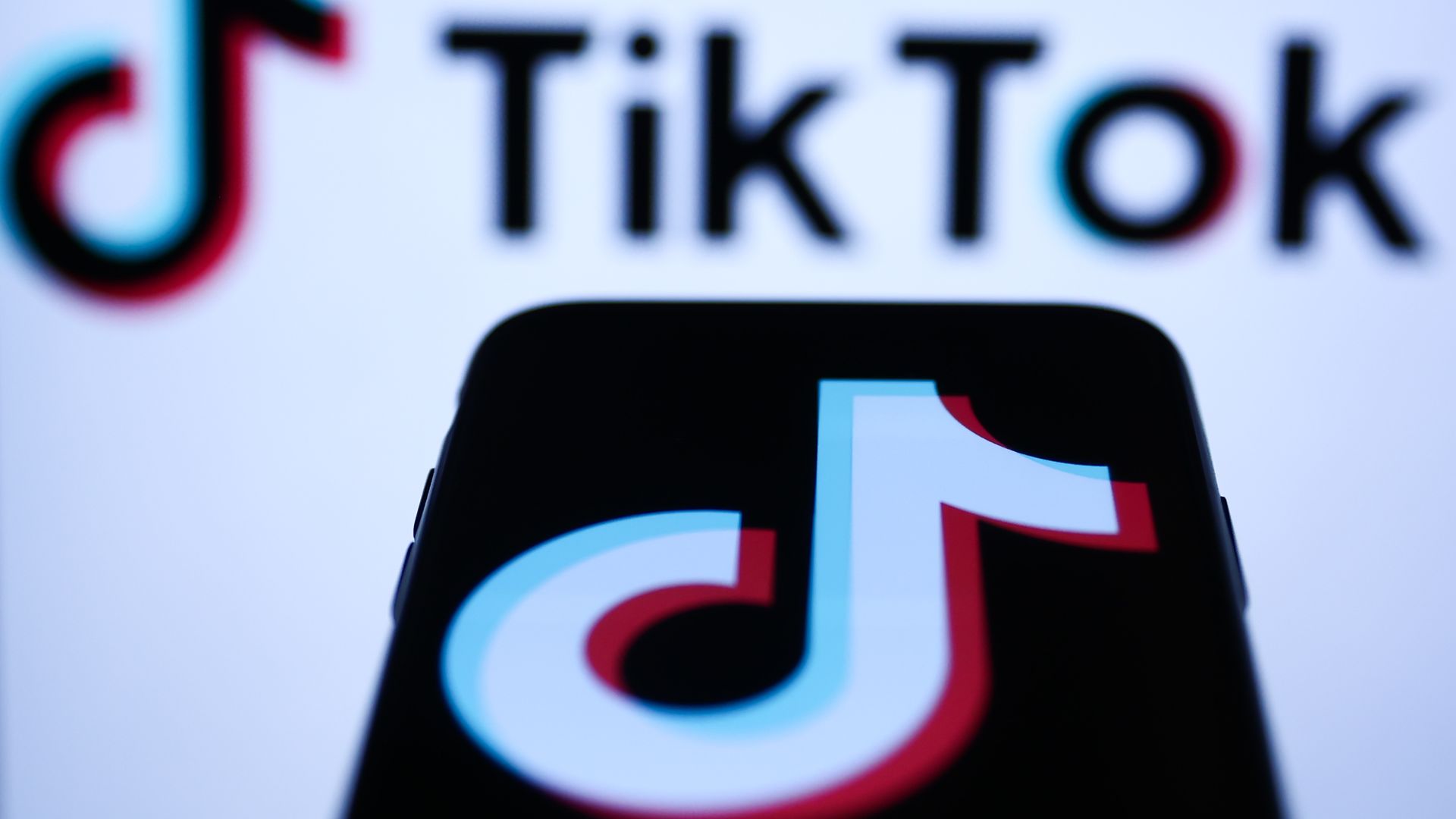 A cellphone with the TikTok logo on it.