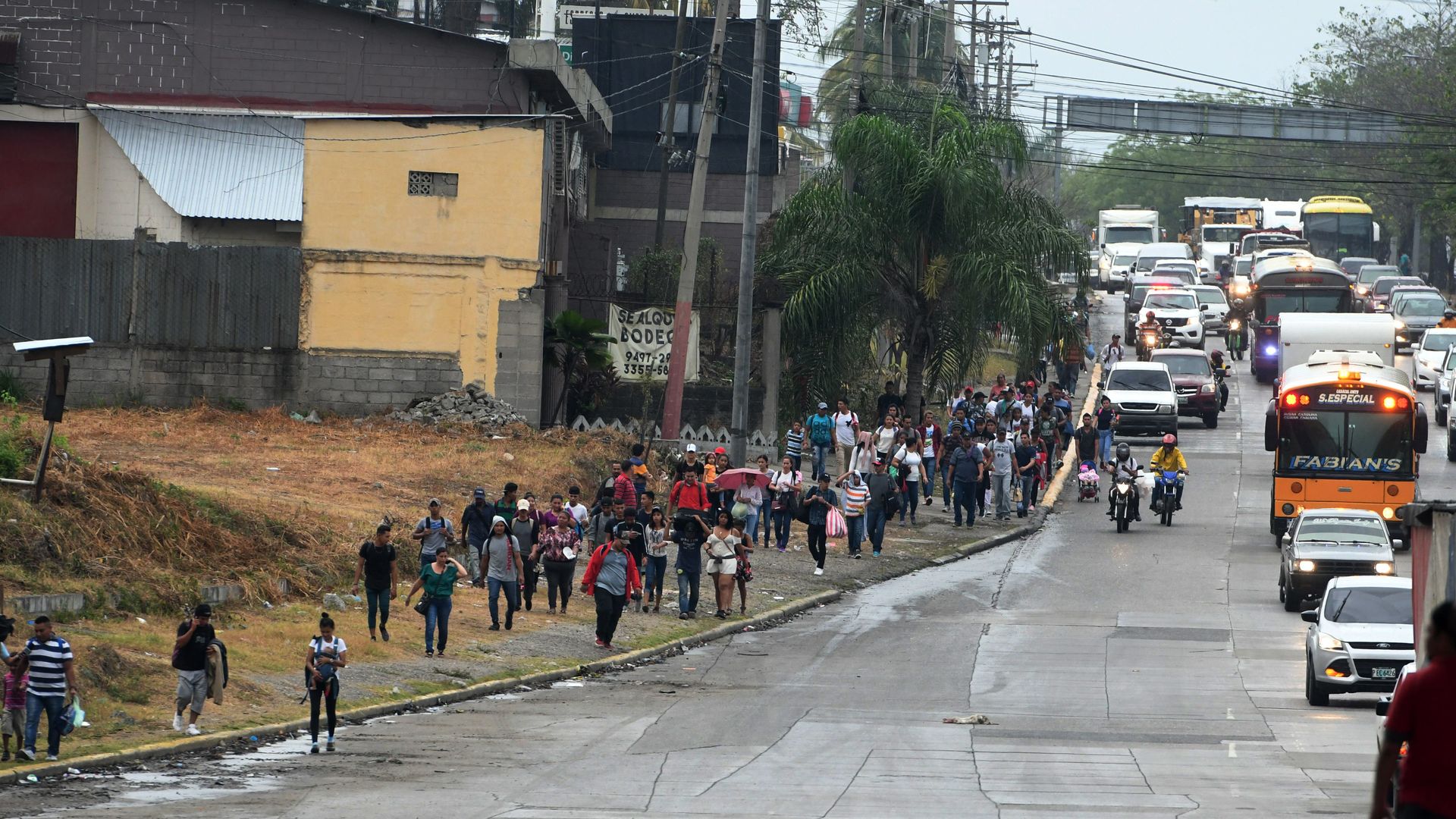 A group of Honduran immigrants on their way to the U.S. border.